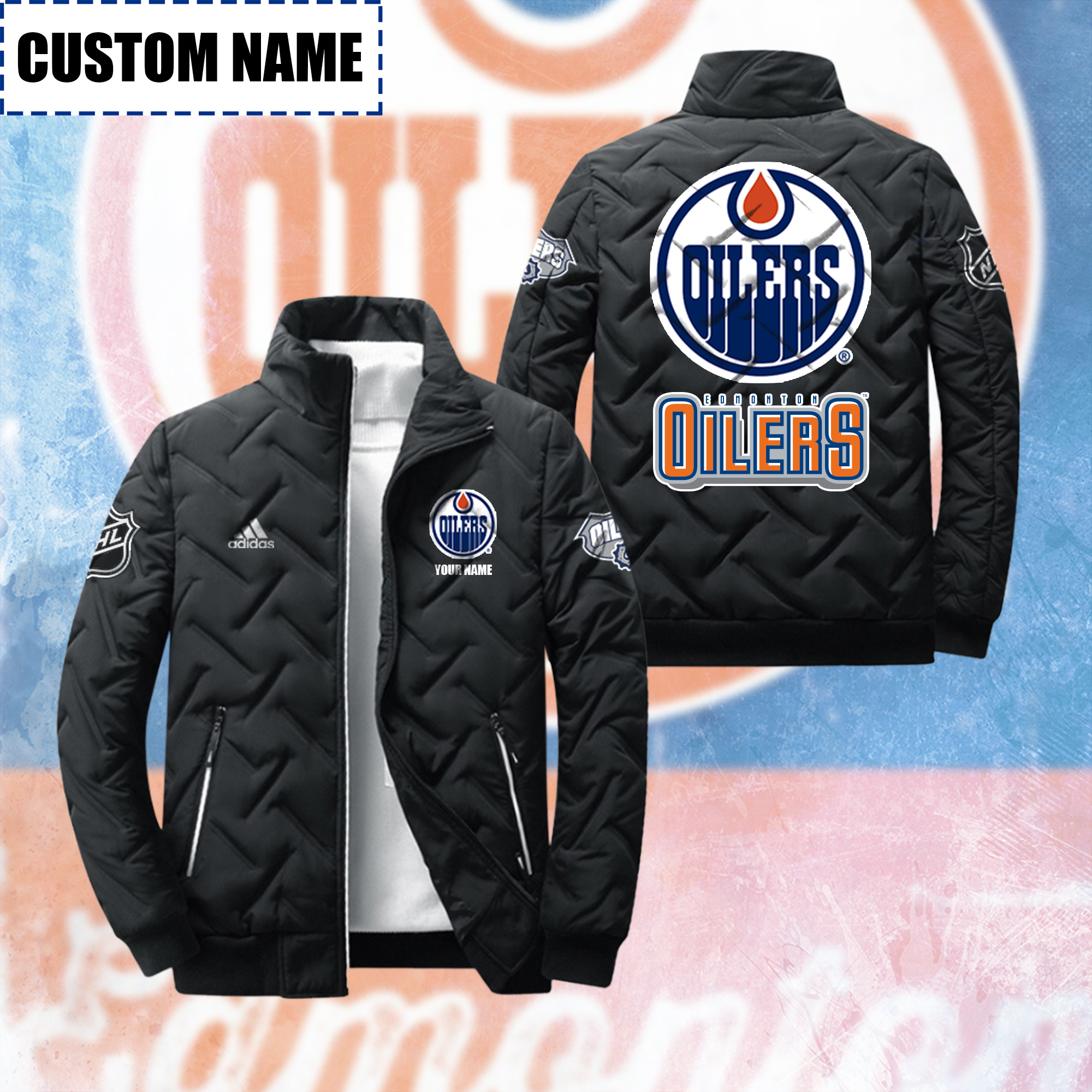 Edmonton Oilers Puffer Jacket - Famjoys Edmonton Oilers Puffer Jacket - Famjoys