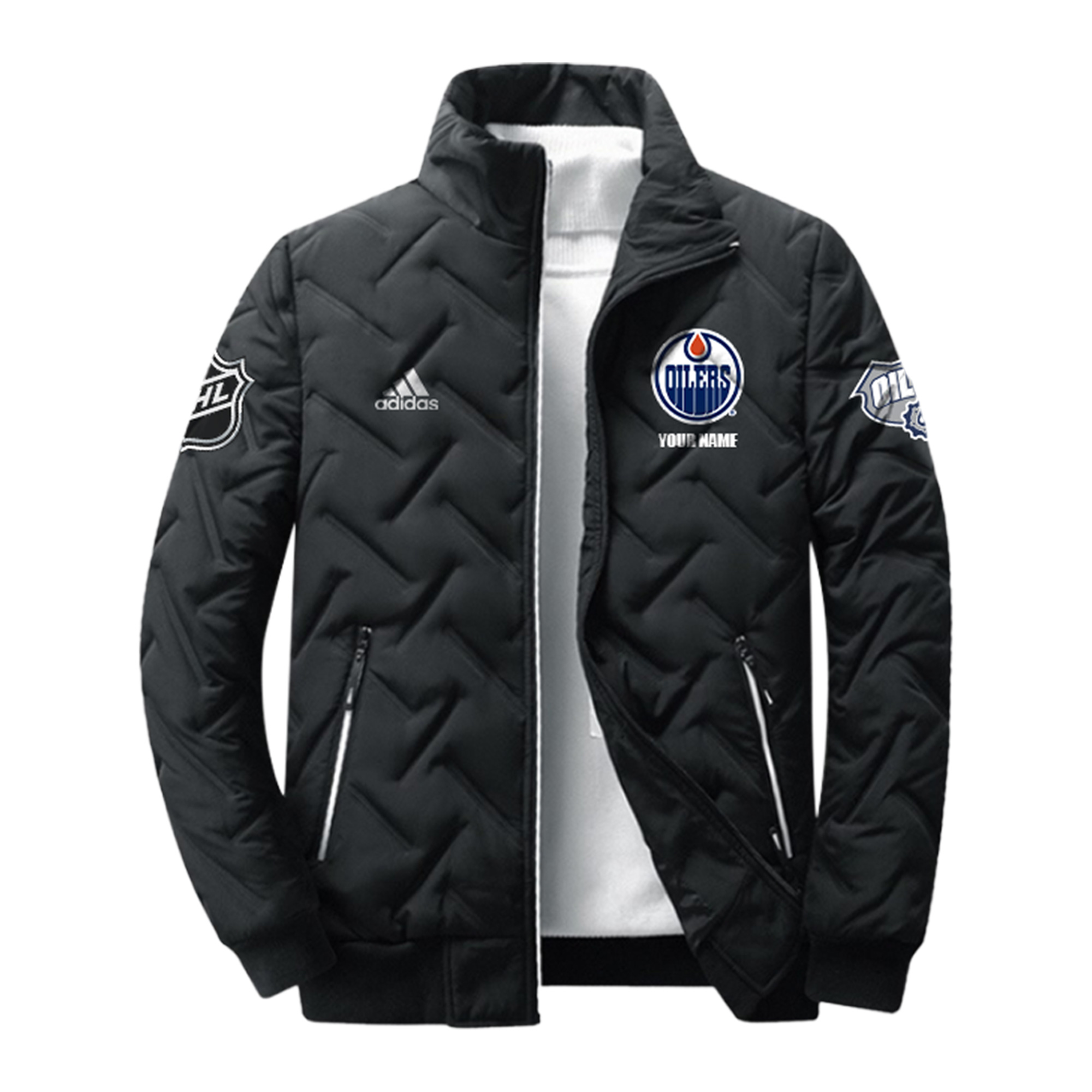 Edmonton Oilers Puffer Jacket - Famjoys Edmonton Oilers Puffer Jacket - Famjoys