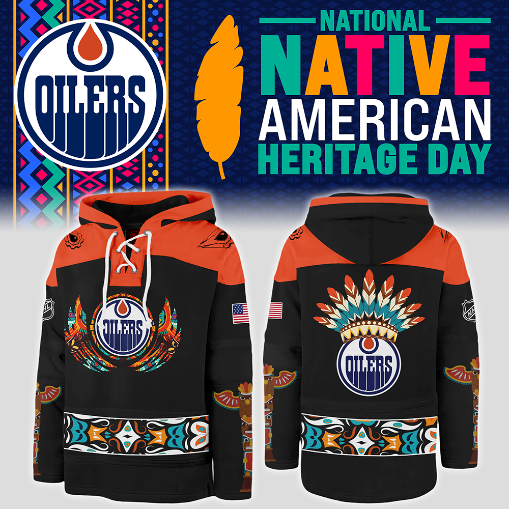 Edmonton Oilers x NHL Native American Heritage Month Premium Jersey - Famjoys Edmonton Oilers x NHL Native American Heritage Month Premium Jersey - Famjoys