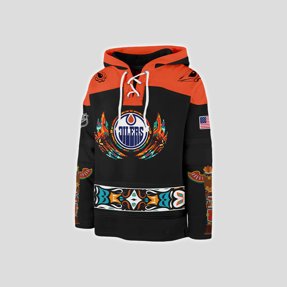 Edmonton Oilers x NHL Native American Heritage Month Premium Jersey - Famjoys Edmonton Oilers x NHL Native American Heritage Month Premium Jersey - Famjoys