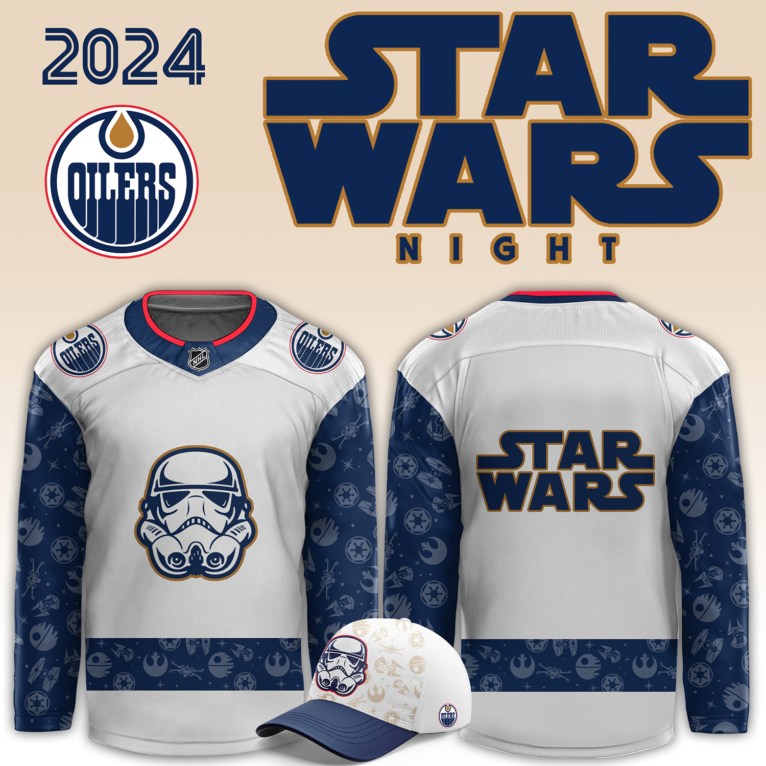Edmonton Oilers x Star Wars Night Jersey - Famjoys Edmonton Oilers x Star Wars Night Jersey - Famjoys