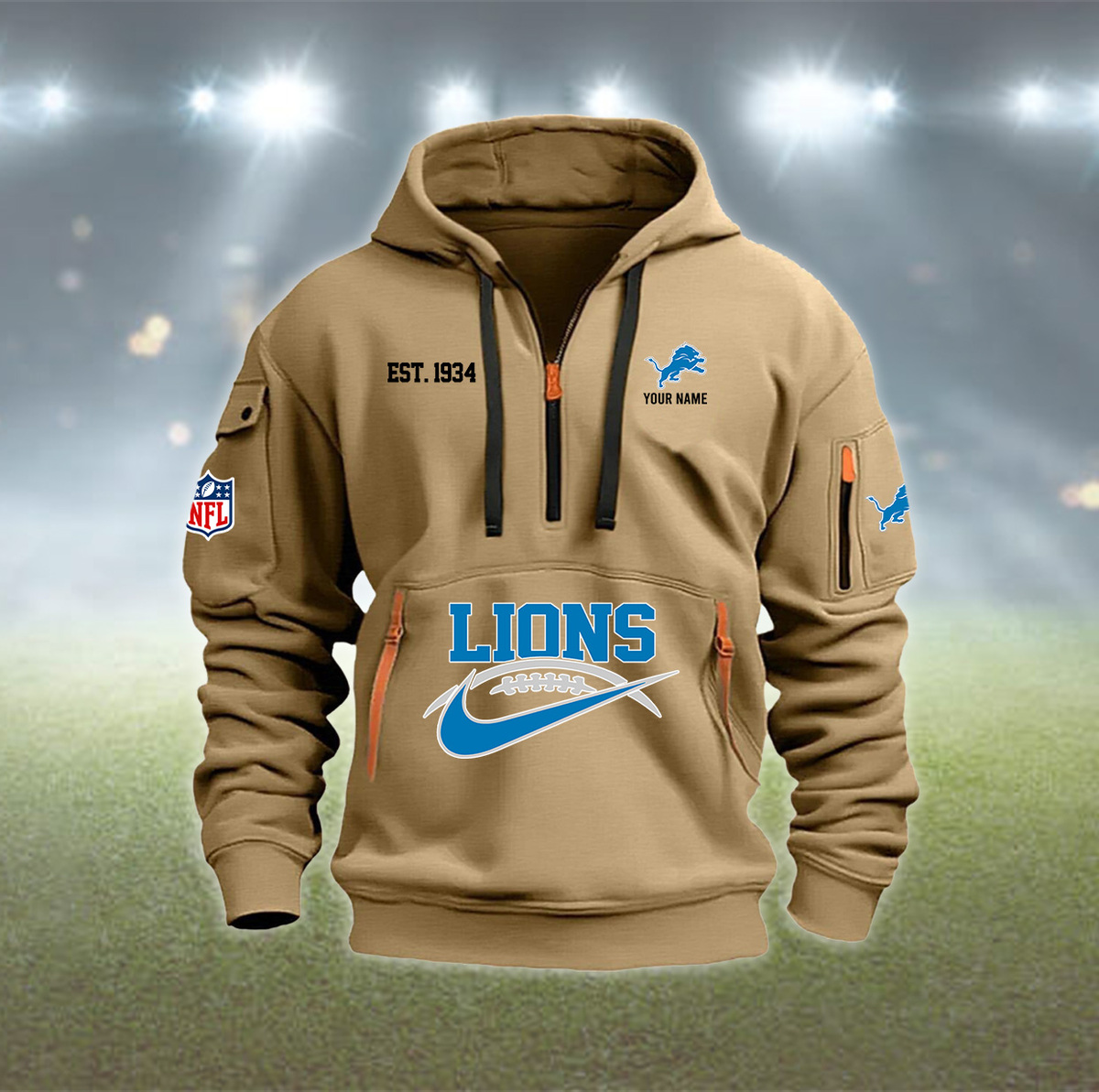 EFPNVM12310Lion Heavy Hoodie - Famjoys EFPNVM12310Lion Heavy Hoodie - Famjoys