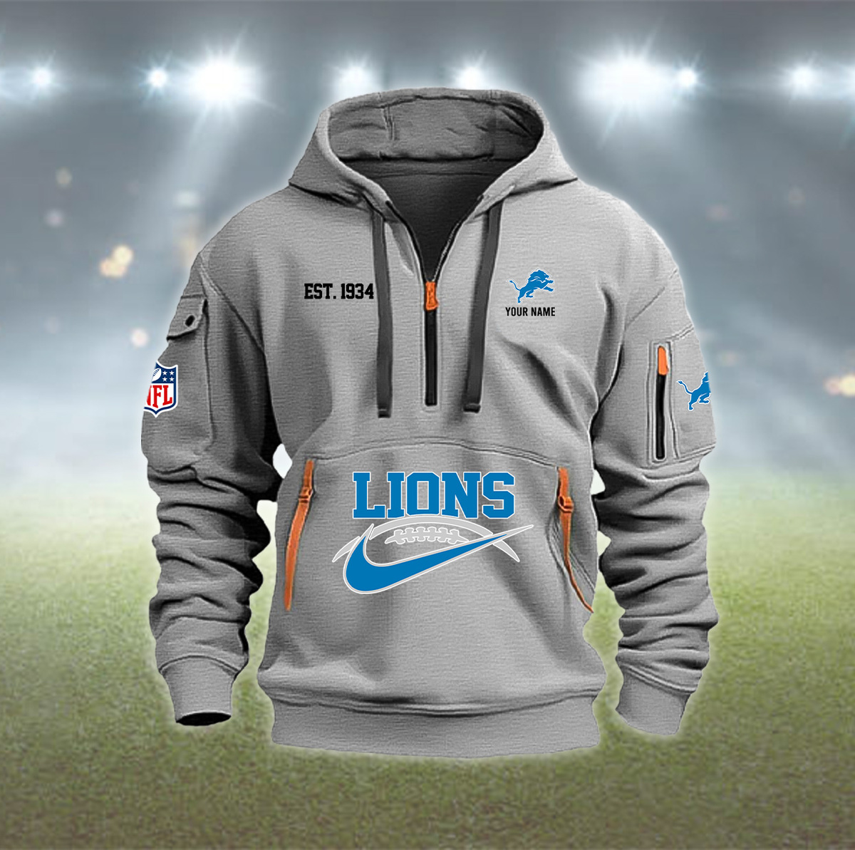 EFPNVM12310Lion Heavy Hoodie - Famjoys EFPNVM12310Lion Heavy Hoodie - Famjoys