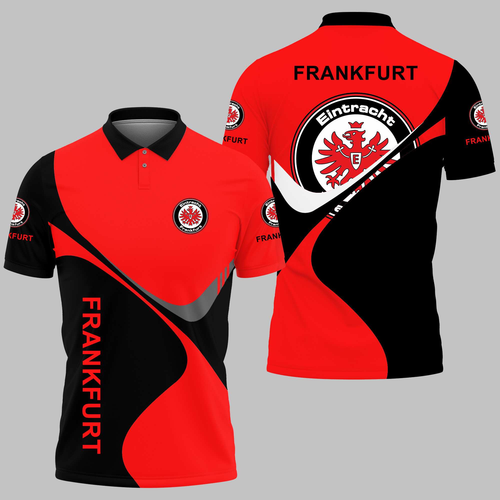 Eintracht Frankfurt Polo Shirt Ver 1 - Famjoys Eintracht Frankfurt Polo Shirt Ver 1 - Famjoys