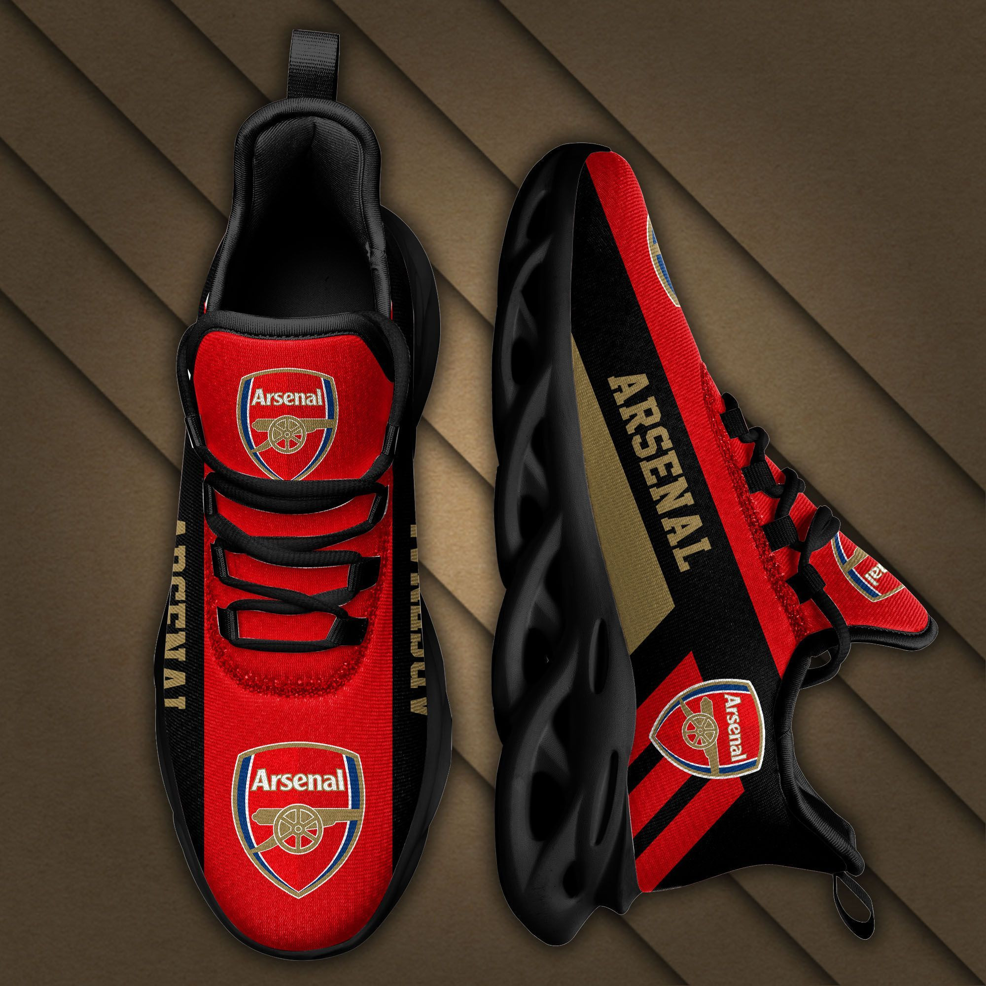 EPL Arsenal Max Soul Sneakers Shoes - Famjoys EPL Arsenal Max Soul Sneakers Shoes - Famjoys