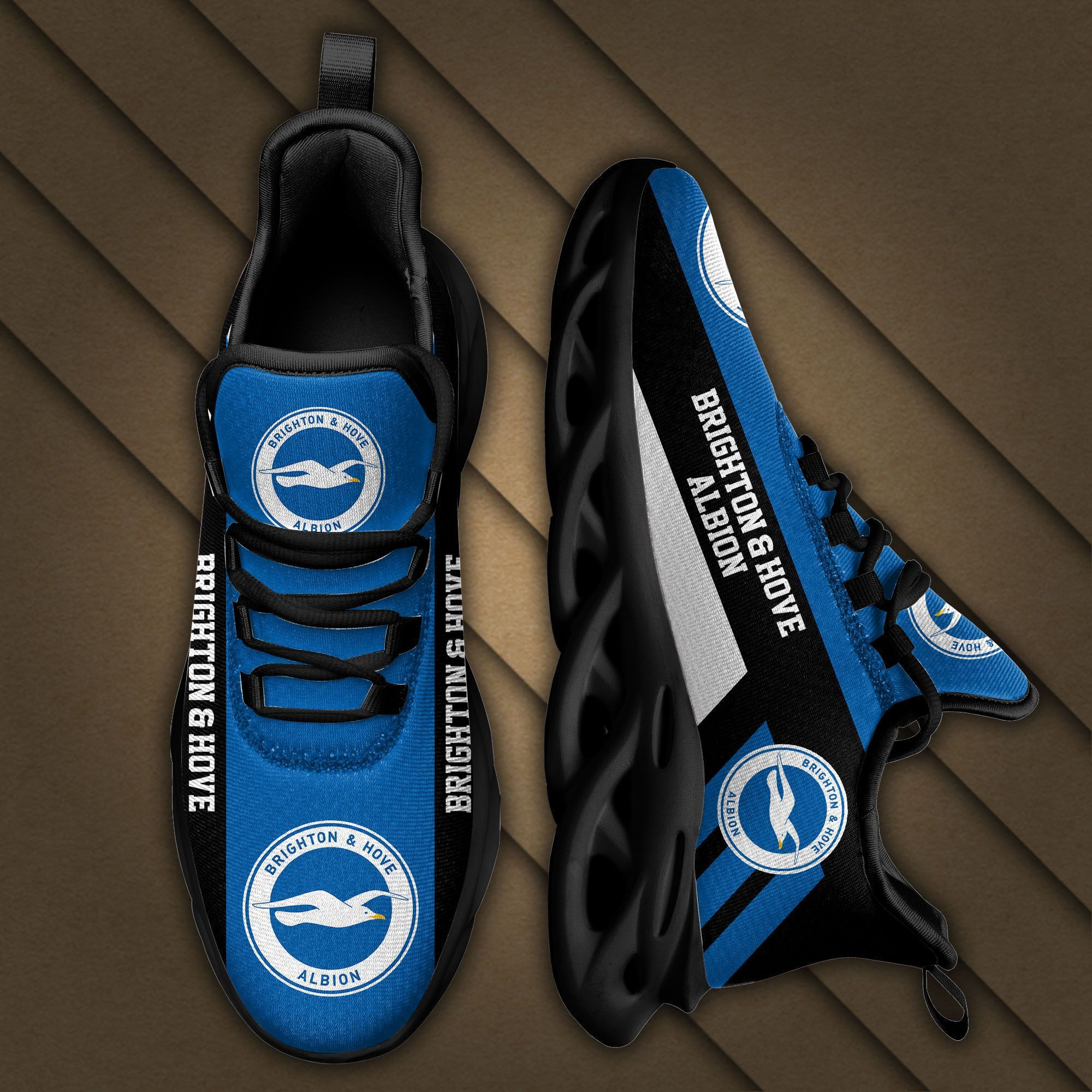EPL Brighton & Hove Albion Max Soul Sneakers Shoes - Famjoys EPL Brighton & Hove Albion Max Soul Sneakers Shoes - Famjoys