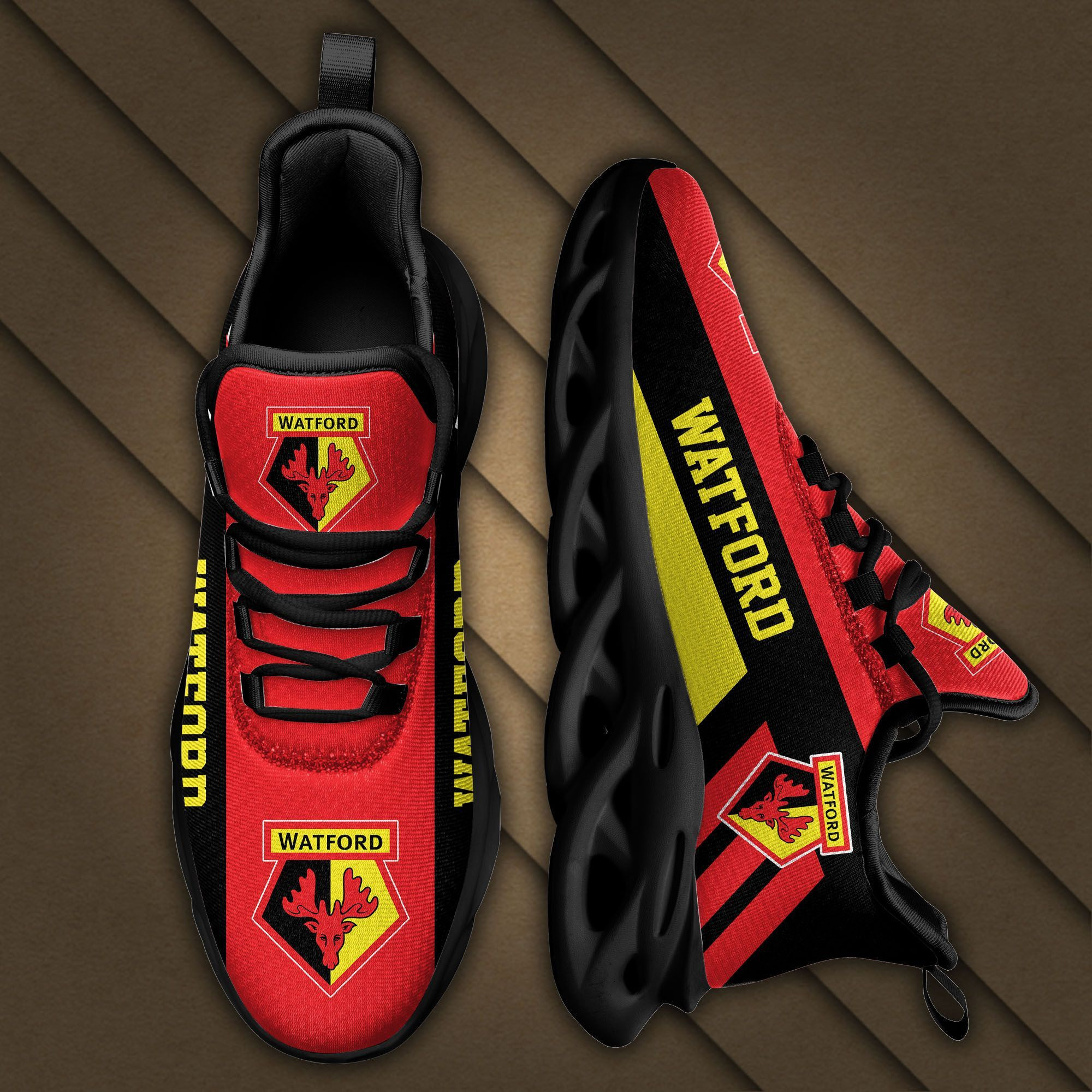 EPL Watford Max Soul Sneakers Shoes - Famjoys EPL Watford Max Soul Sneakers Shoes - Famjoys