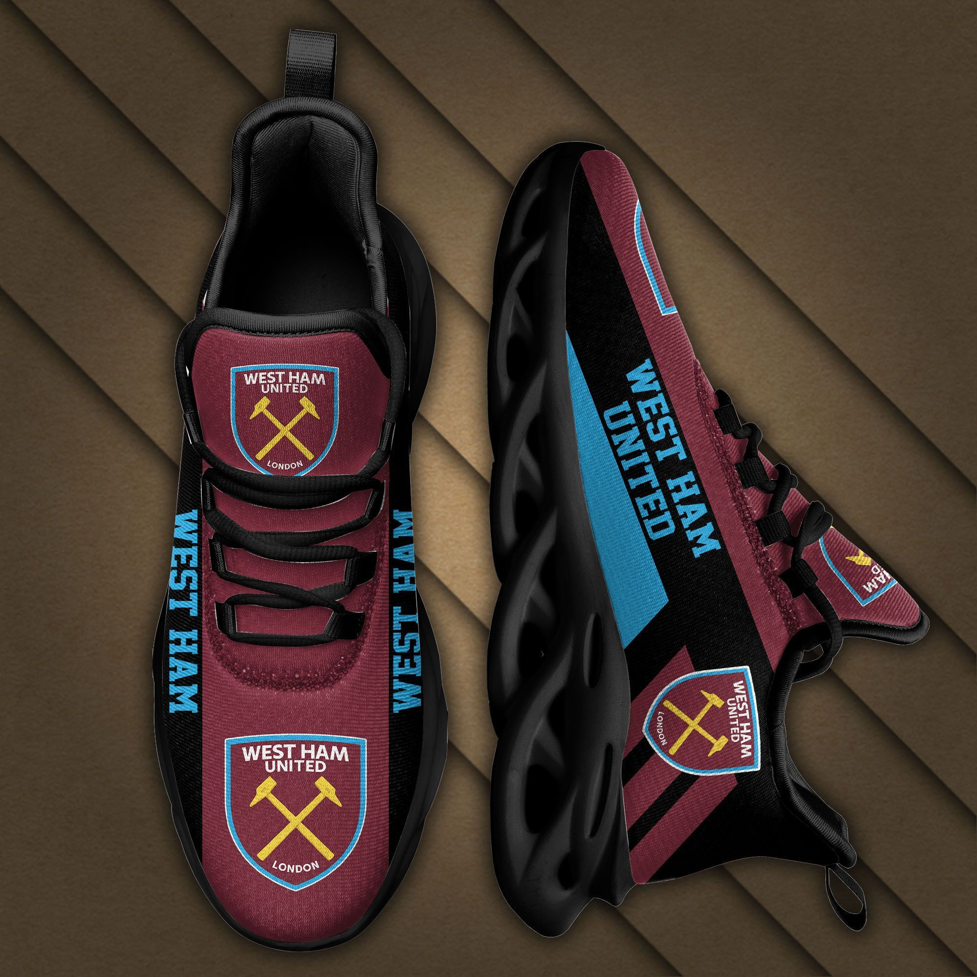 EPL West Ham United Max Soul Sneakers Shoes - Famjoys EPL West Ham United Max Soul Sneakers Shoes - Famjoys