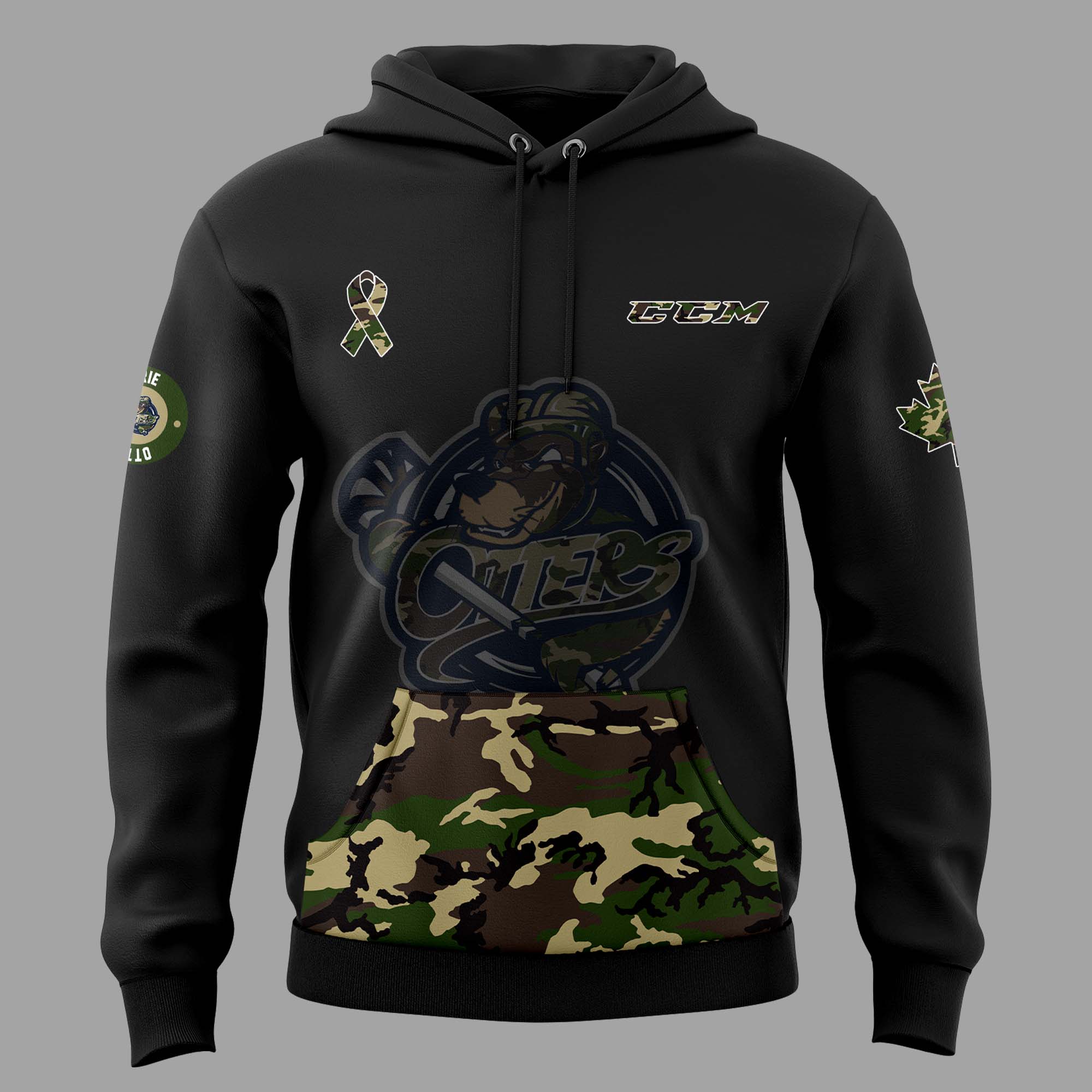 Erie Otters x Military Appreciation Pullover Hoodie - Famjoys Erie Otters x Military Appreciation Pullover Hoodie - Famjoys