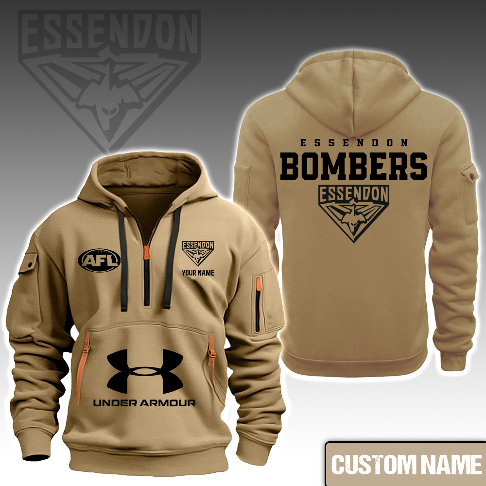 Essendon Bombers AFL New Zip Hoodie - Famjoys Essendon Bombers AFL New Zip Hoodie - Famjoys