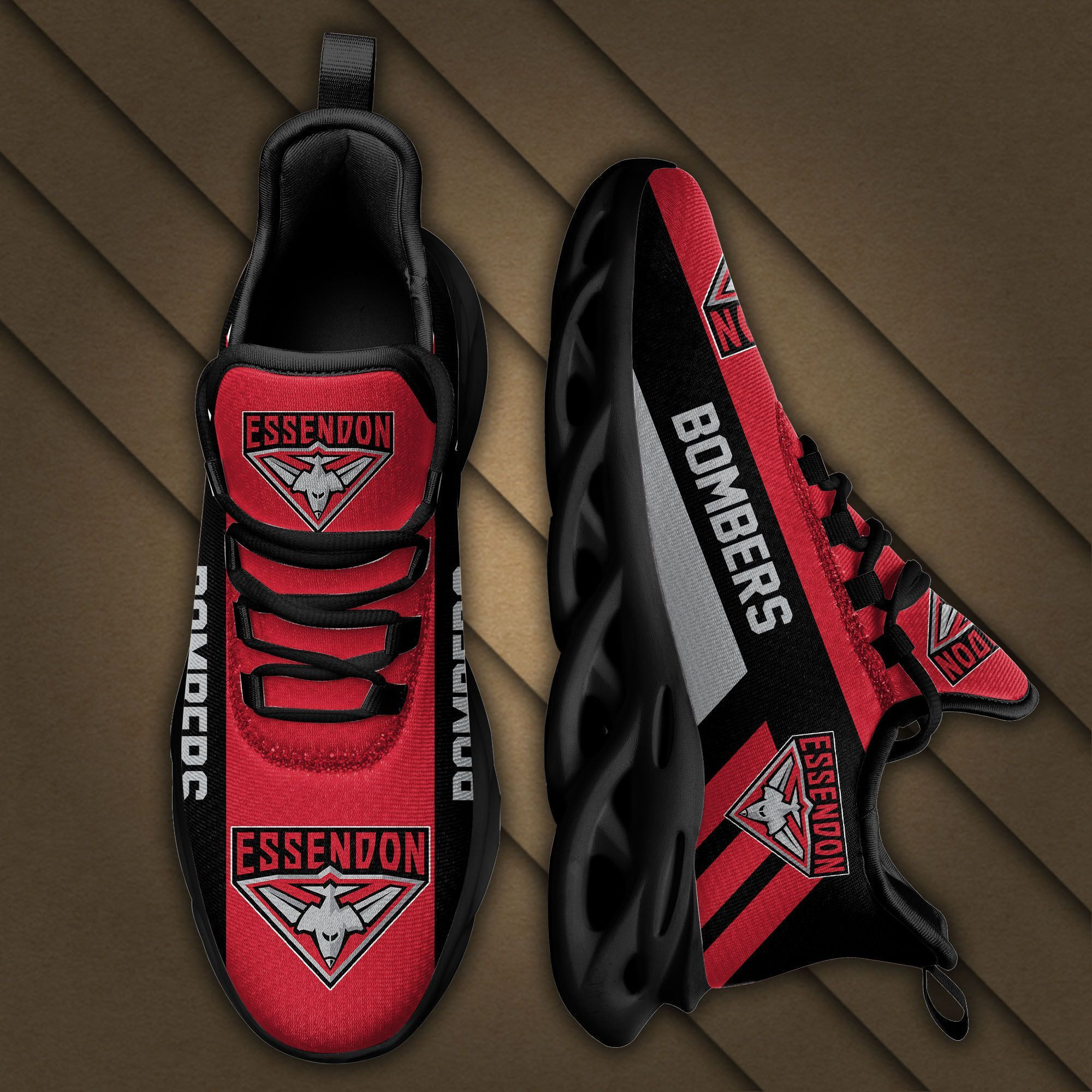 Essendon Bombers Max Soul Sneakers Shoes - Famjoys Essendon Bombers Max Soul Sneakers Shoes - Famjoys