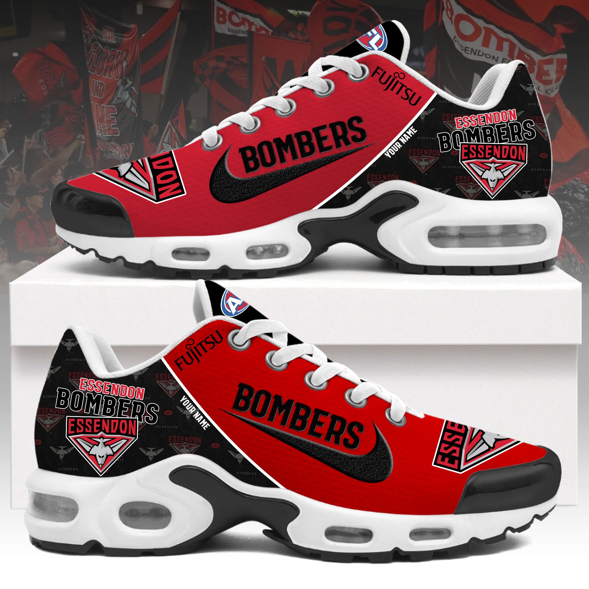 Essendon Bombers Personalized Shoes - Famjoys Essendon Bombers Personalized Shoes - Famjoys