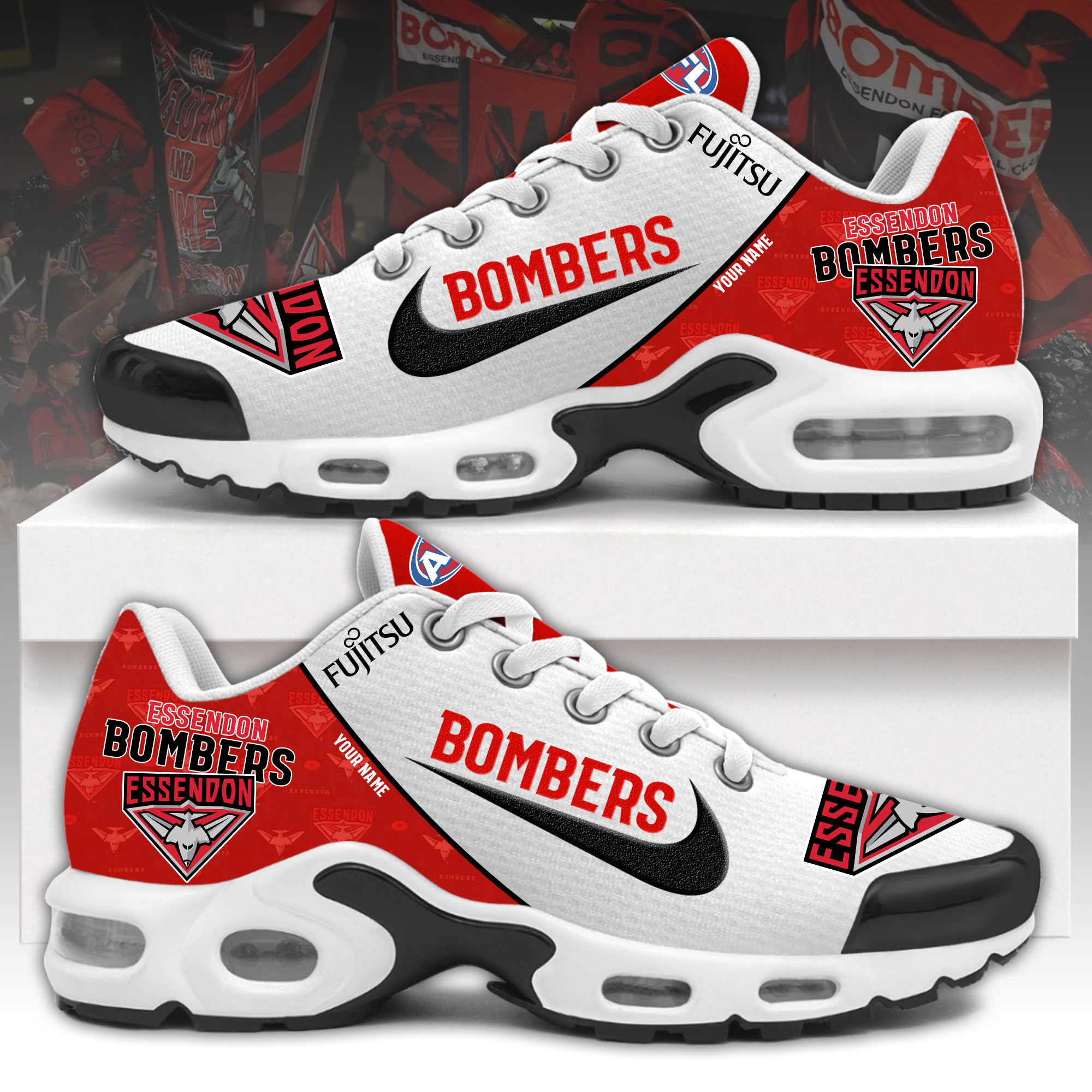 Essendon Bombers Personalized Shoes - Famjoys Essendon Bombers Personalized Shoes - Famjoys