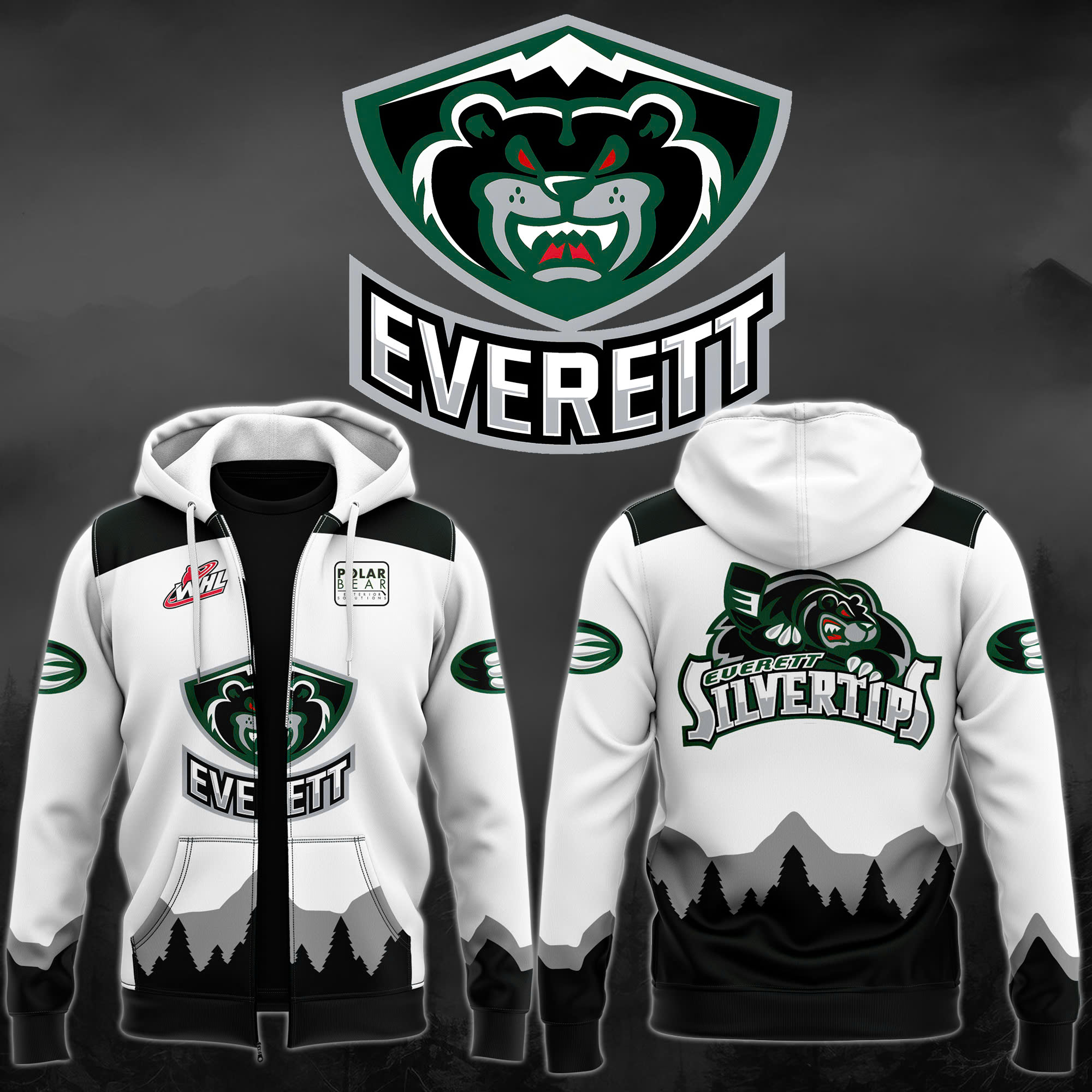 Everett Silvertips New Zip Hoodie - Famjoys Everett Silvertips New Zip Hoodie - Famjoys