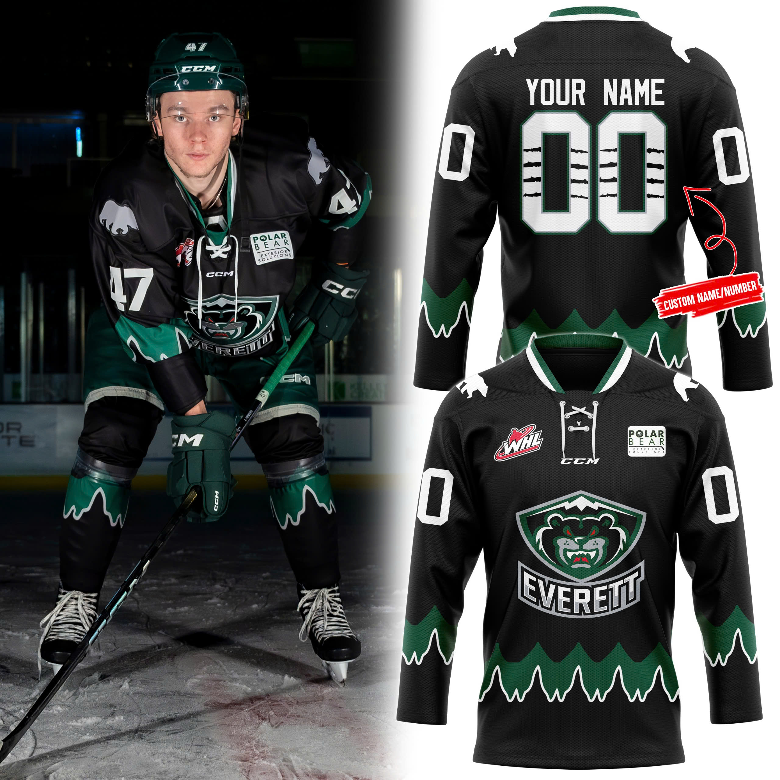 Everett Silvertips Nightmare New Jersey - Famjoys Everett Silvertips Nightmare New Jersey - Famjoys