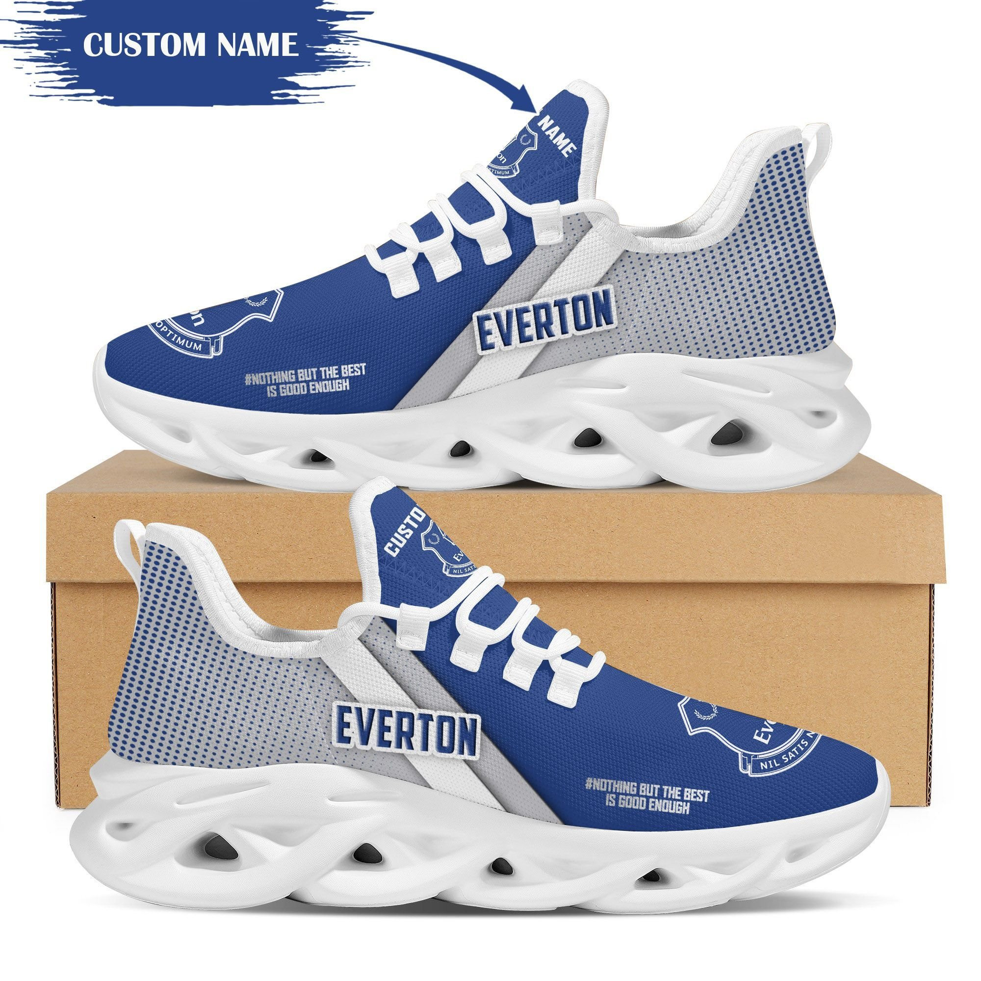 Everton Custom Personalized Max Soul Sneakers Shoes NHA - Famjoys Everton Custom Personalized Max Soul Sneakers Shoes NHA - Famjoys