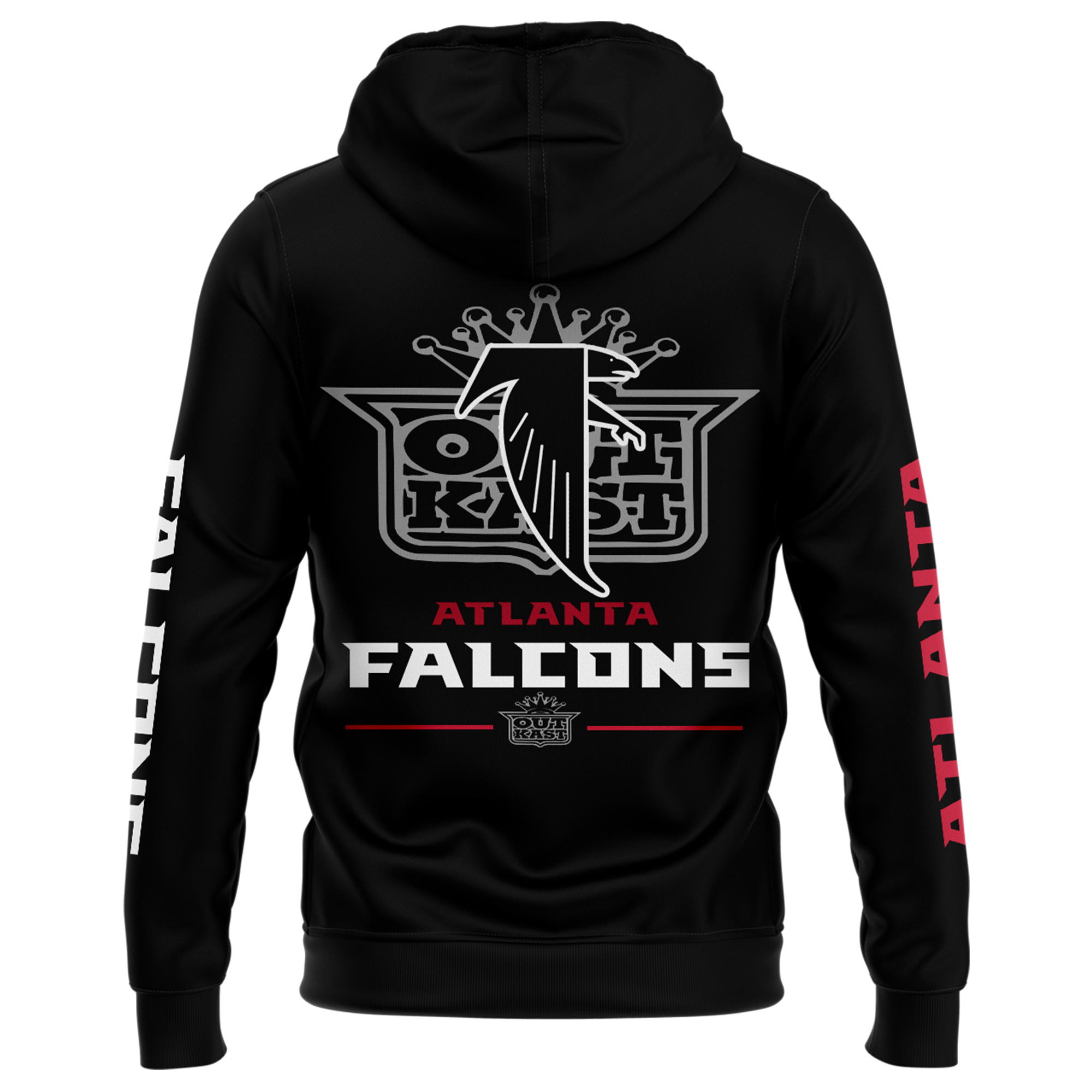 Falcons x Outkast Black Zip Hoodie 2024 - Famjoys Falcons x Outkast Black Zip Hoodie 2024 - Famjoys