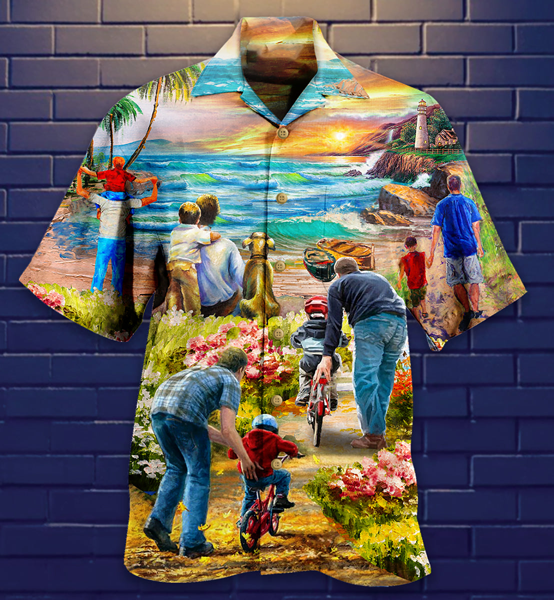 Family Love Dad Love Son Hawaiian Shirt - Famjoys Family Love Dad Love Son Hawaiian Shirt - Famjoys