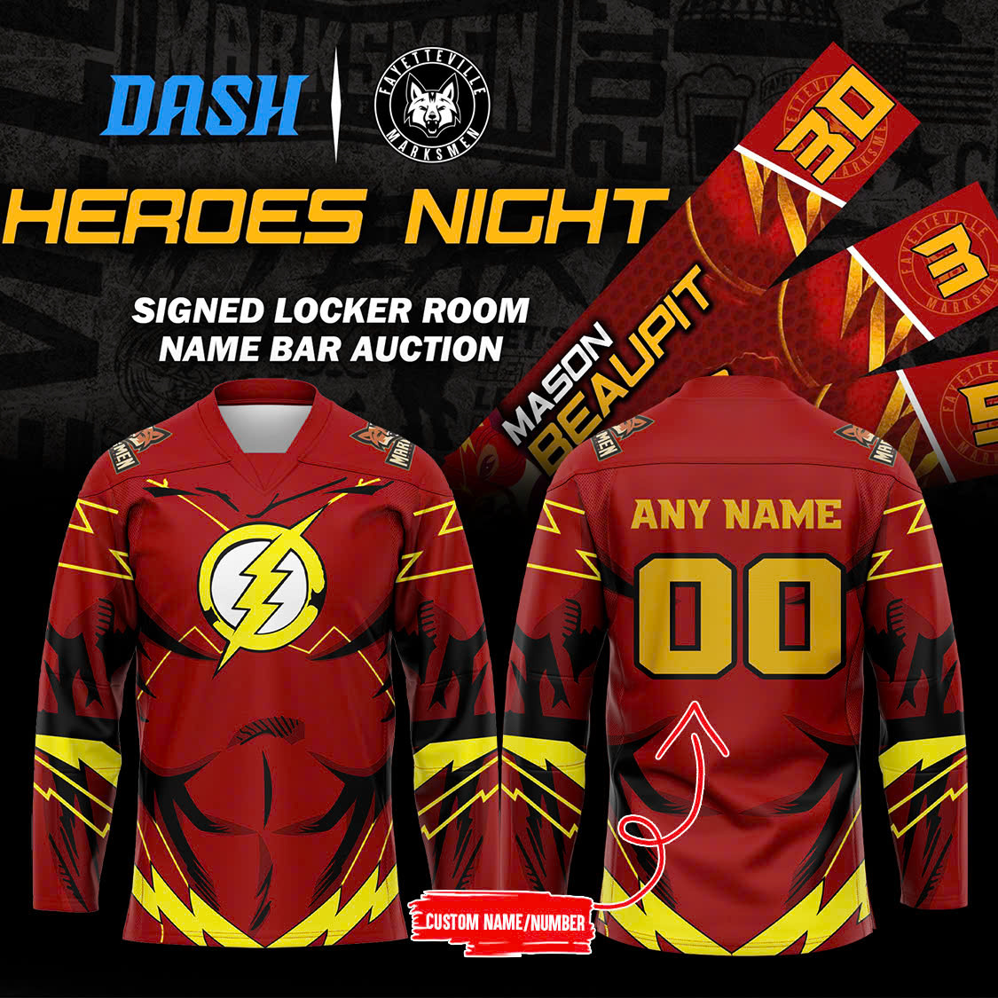 Fayetteville Marksmen Heroes Night Jersey 2025 - Famjoys Fayetteville Marksmen Heroes Night Jersey 2025 - Famjoys