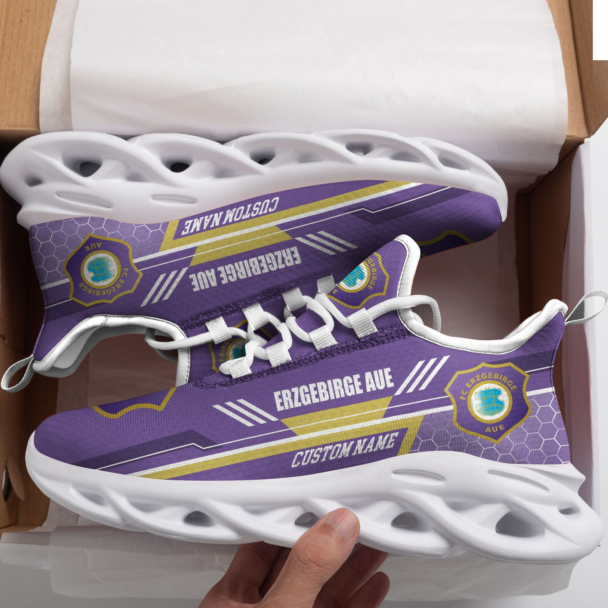 FC Erzgebirge Aue Custom Personalized Max Soul Sneakers Shoes - Famjoys FC Erzgebirge Aue Custom Personalized Max Soul Sneakers Shoes - Famjoys