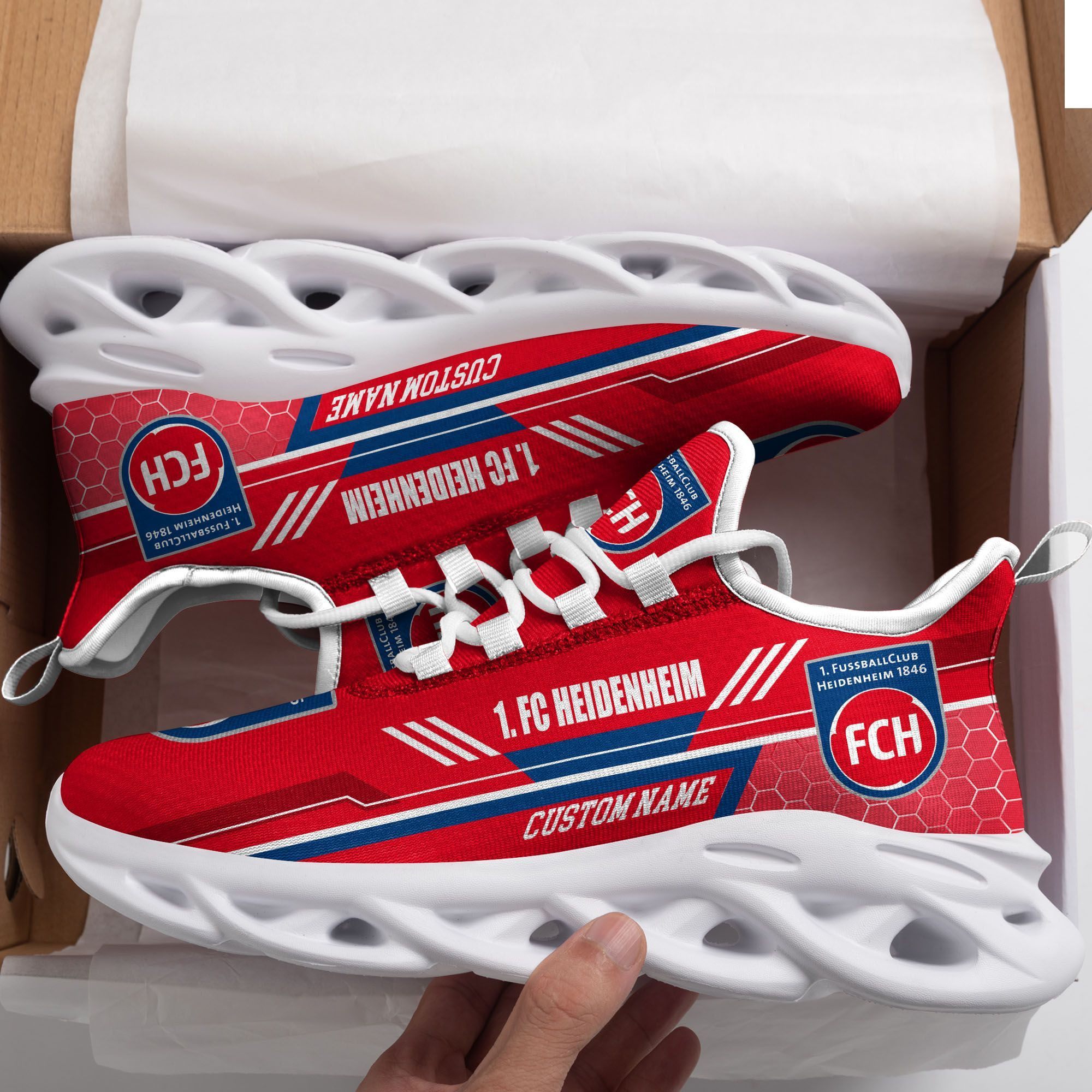FC Heidenheim Custom Personalized Max Soul Sneakers Shoes - Famjoys FC Heidenheim Custom Personalized Max Soul Sneakers Shoes - Famjoys