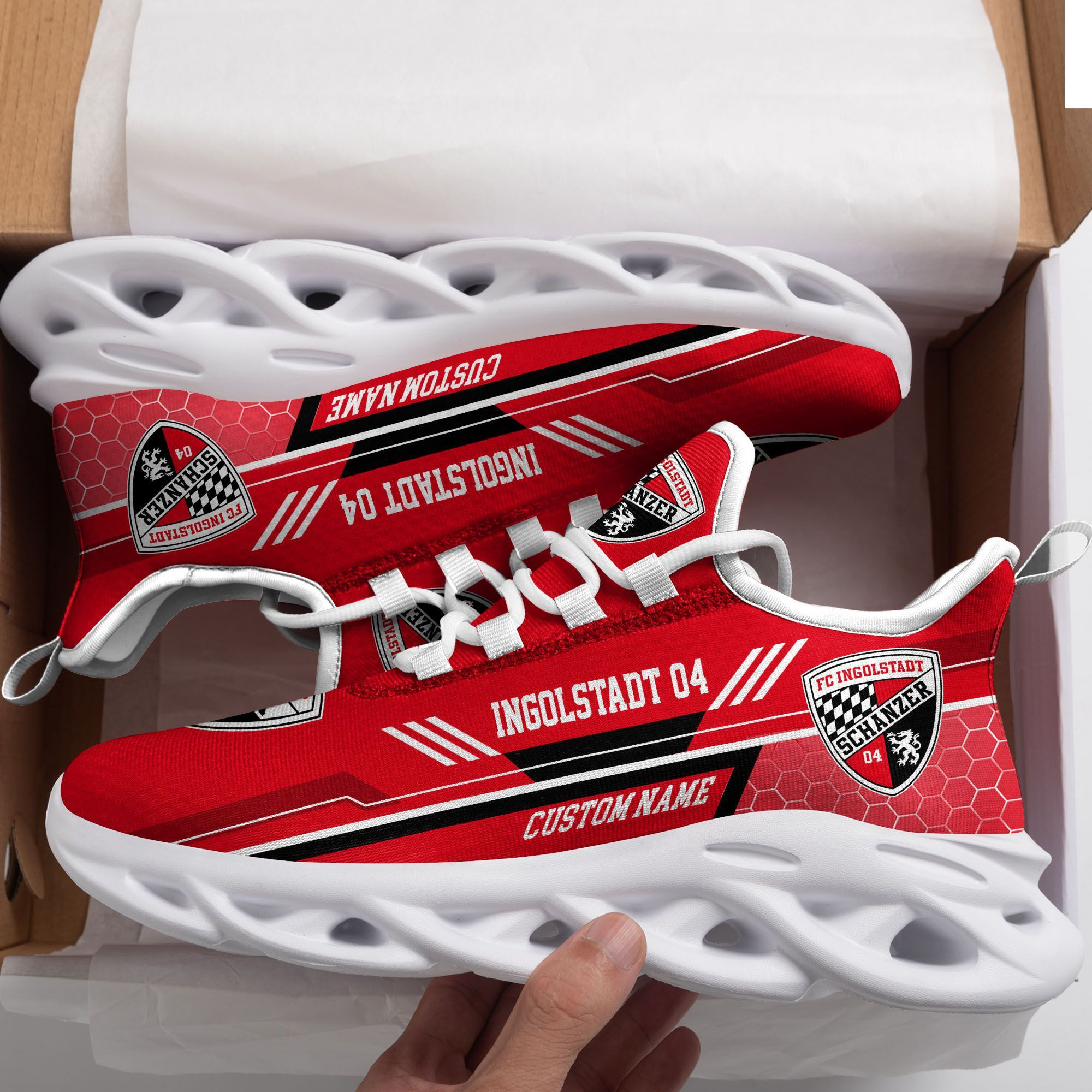 FC Ingolstadt Custom Personalized Max Soul Sneakers Shoes - Famjoys FC Ingolstadt Custom Personalized Max Soul Sneakers Shoes - Famjoys