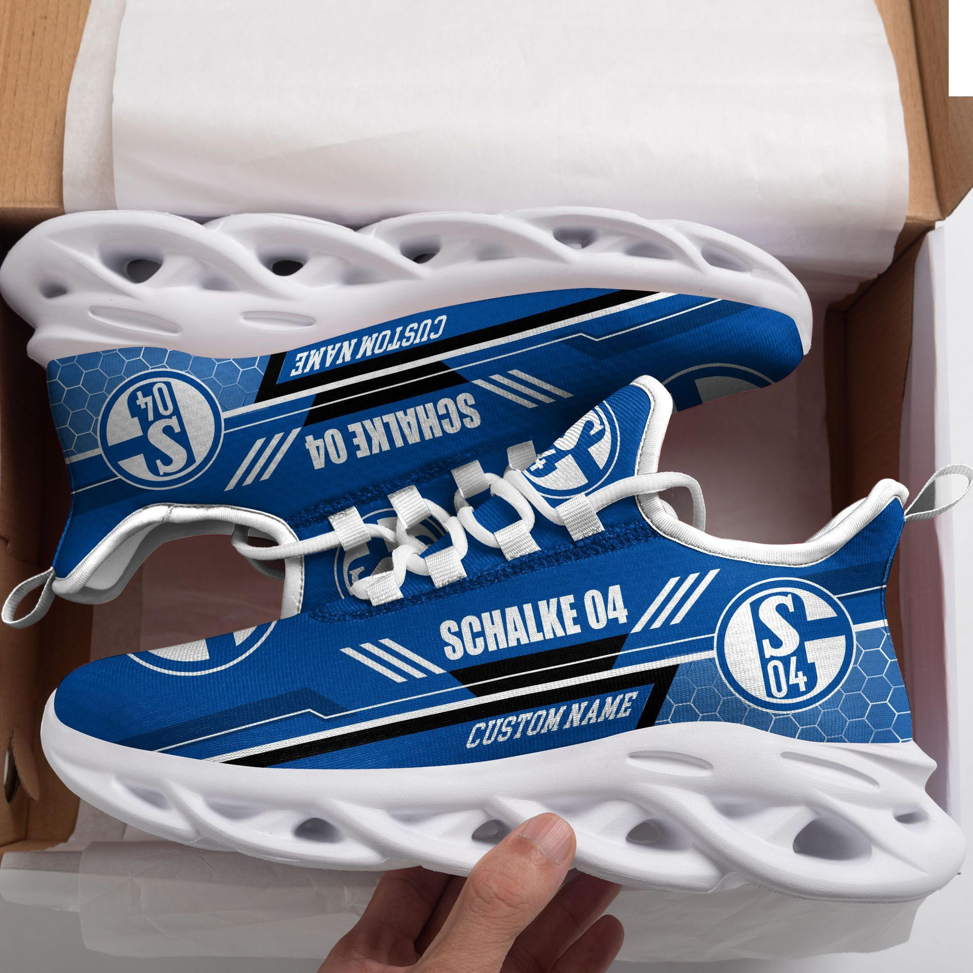 FC Schalke Custom Personalized Max Soul Sneakers Shoes - Famjoys FC Schalke Custom Personalized Max Soul Sneakers Shoes - Famjoys