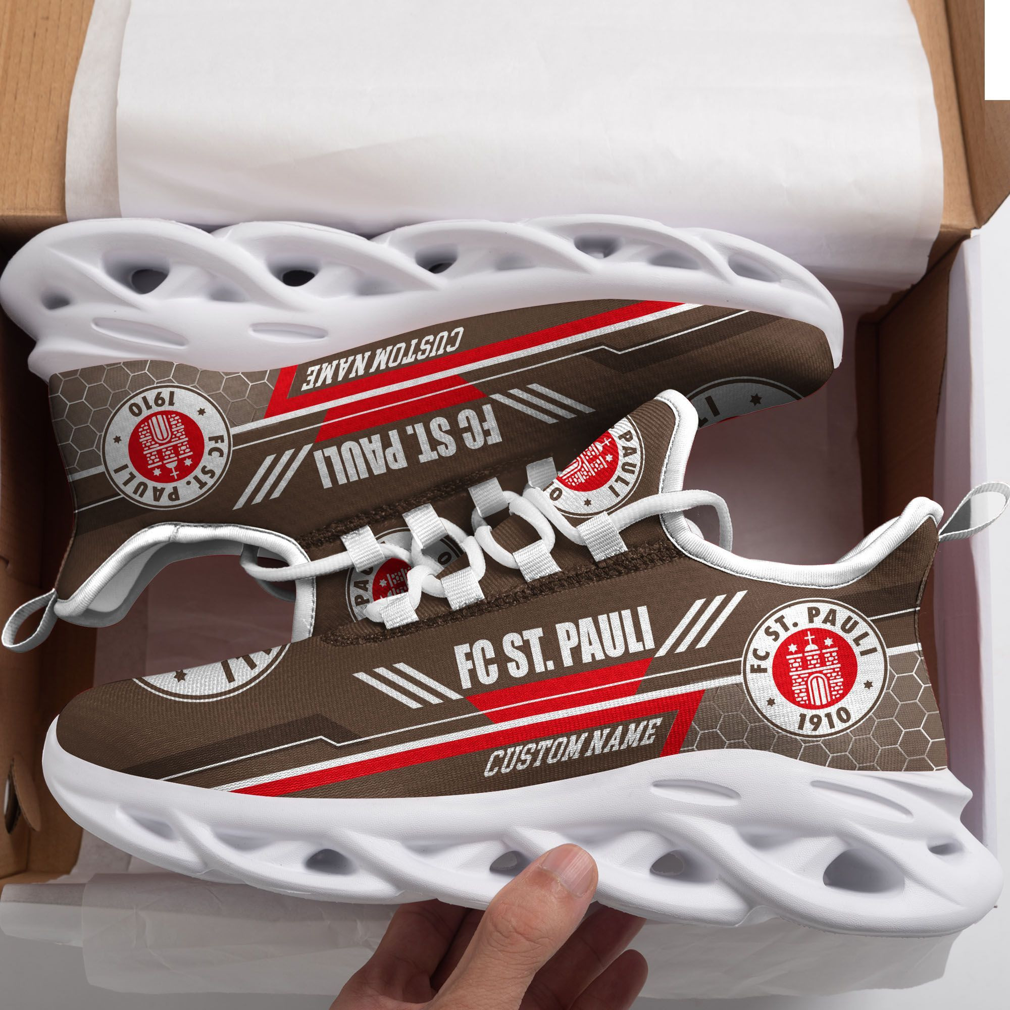 FC St. Pauli Custom Personalized Max Soul Sneakers Shoes - Famjoys FC St. Pauli Custom Personalized Max Soul Sneakers Shoes - Famjoys