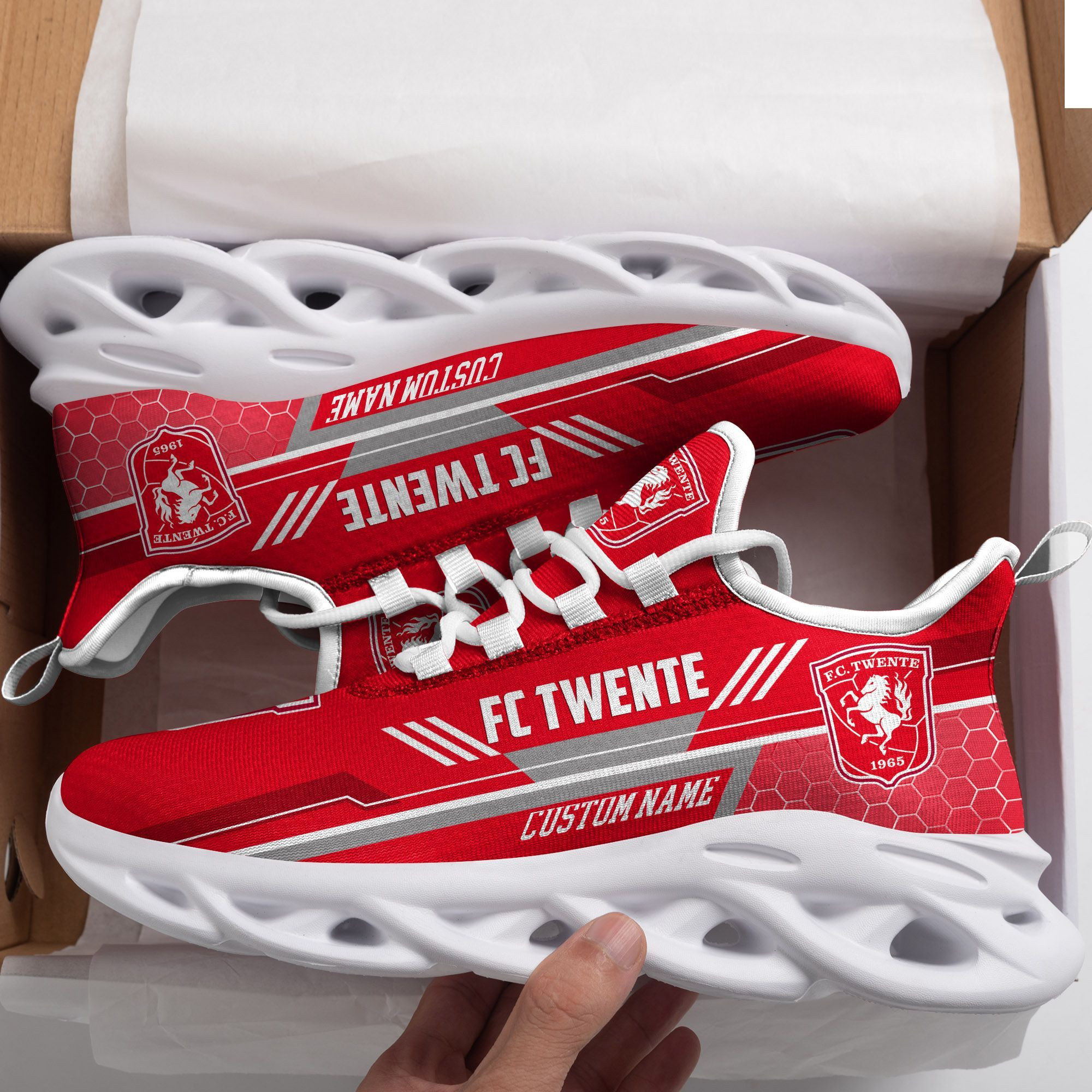 FC Twente Custom Personalized Max Soul Sneakers Shoes - Famjoys FC Twente Custom Personalized Max Soul Sneakers Shoes - Famjoys