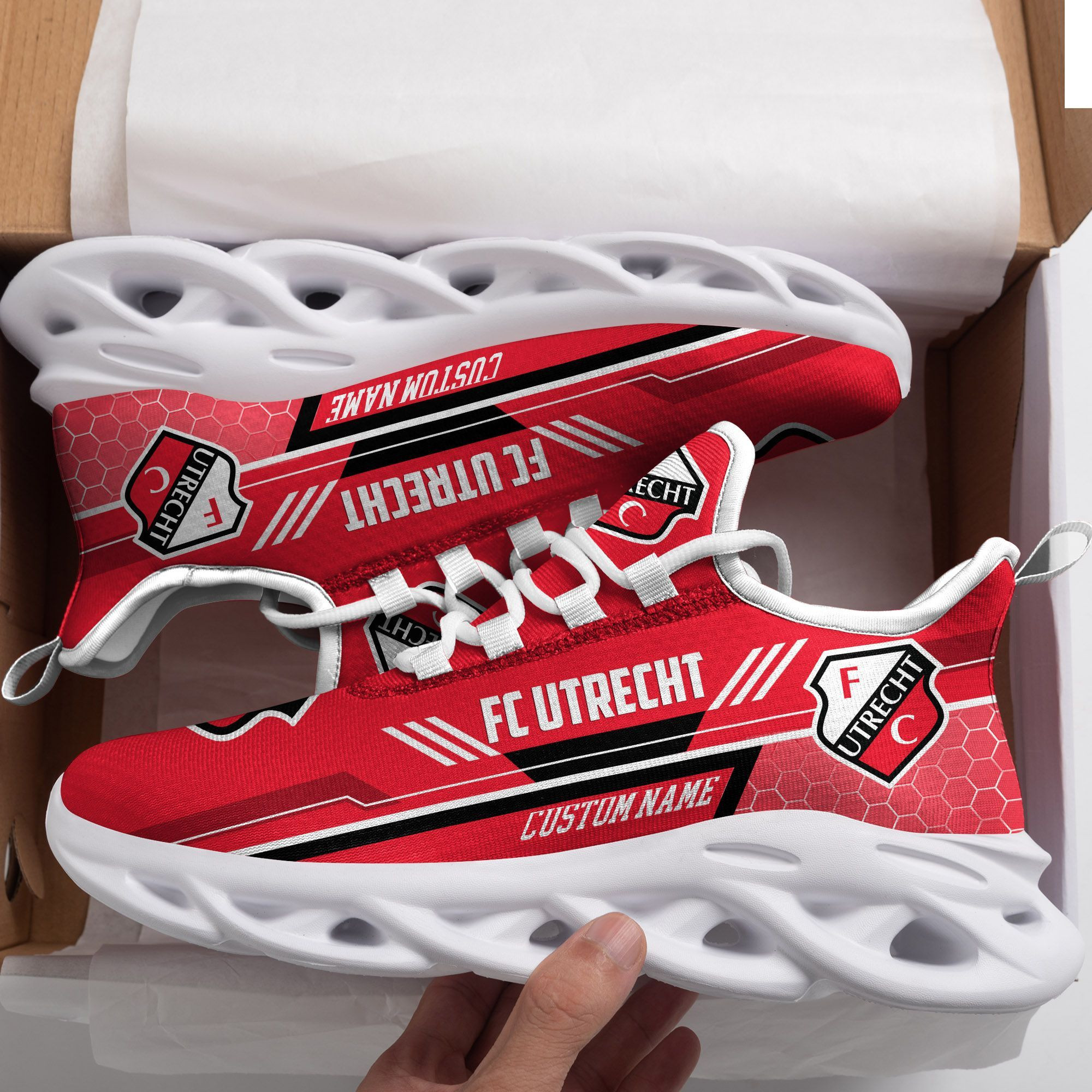FC Utrecht Custom Personalized Max Soul Sneakers Shoes - Famjoys FC Utrecht Custom Personalized Max Soul Sneakers Shoes - Famjoys