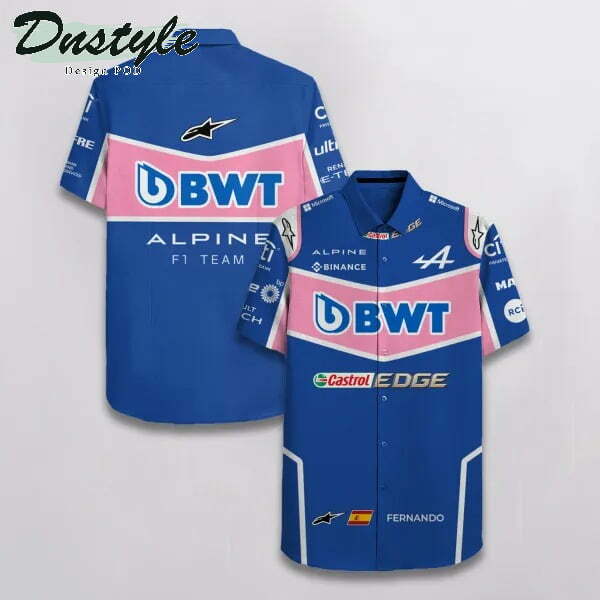 Fernando Alonso Alpine F1 Team Hawaiian Shirt - Famjoys Fernando Alonso Alpine F1 Team Hawaiian Shirt - Famjoys