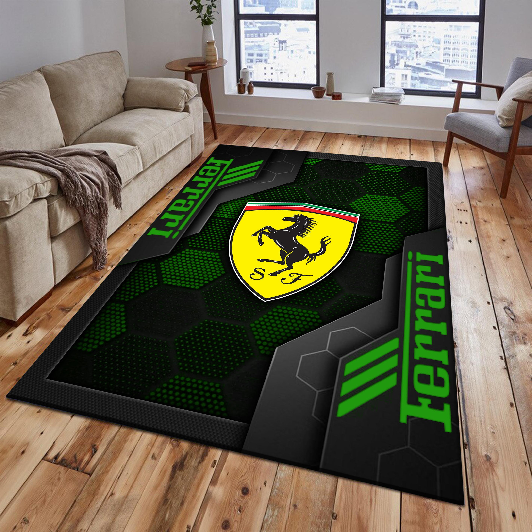 Ferrari Area Rugs 2522 Multicolor - Famjoys Ferrari Area Rugs 2522 Multicolor - Famjoys