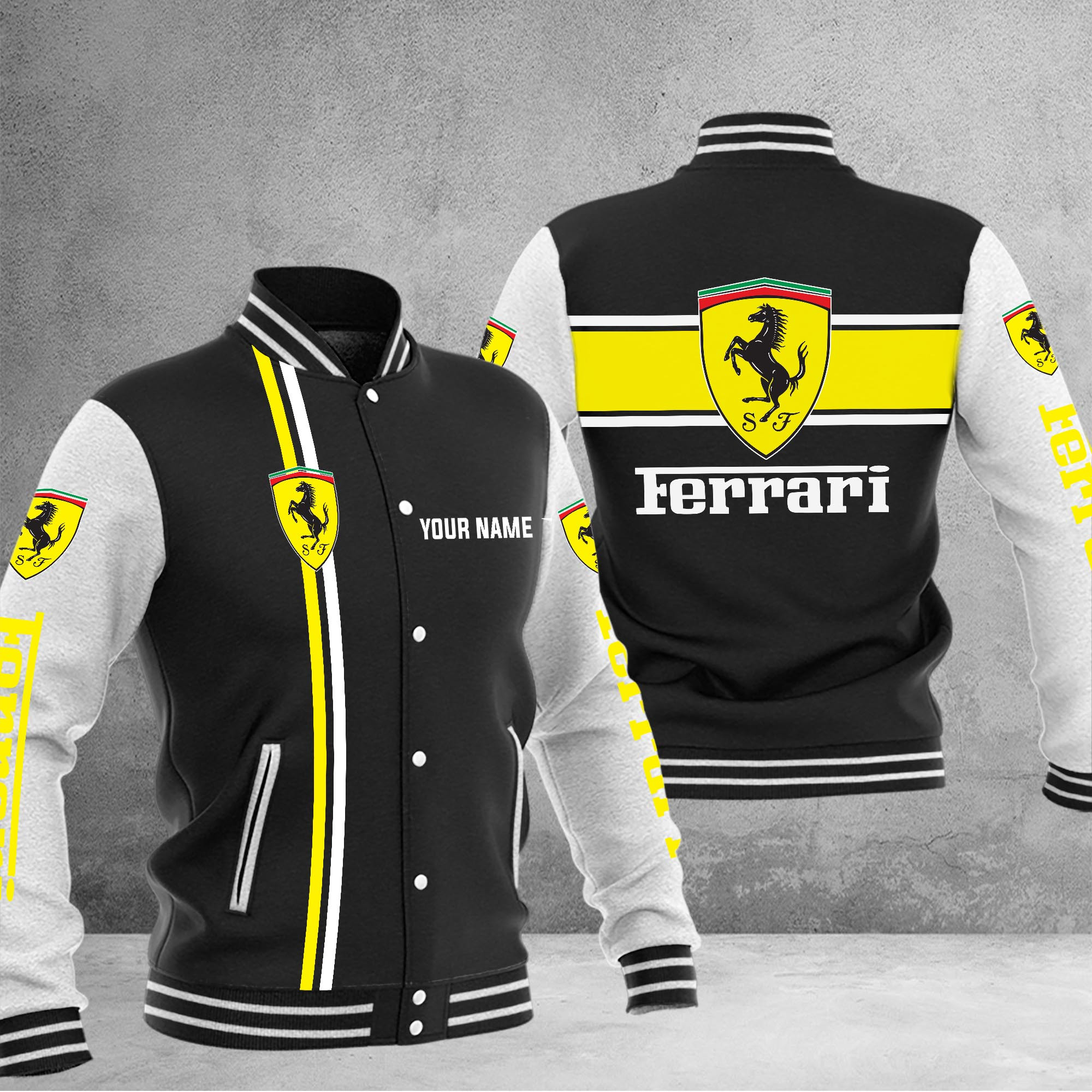 Ferrari Baseball Jacket - Famjoys Ferrari Baseball Jacket - Famjoys