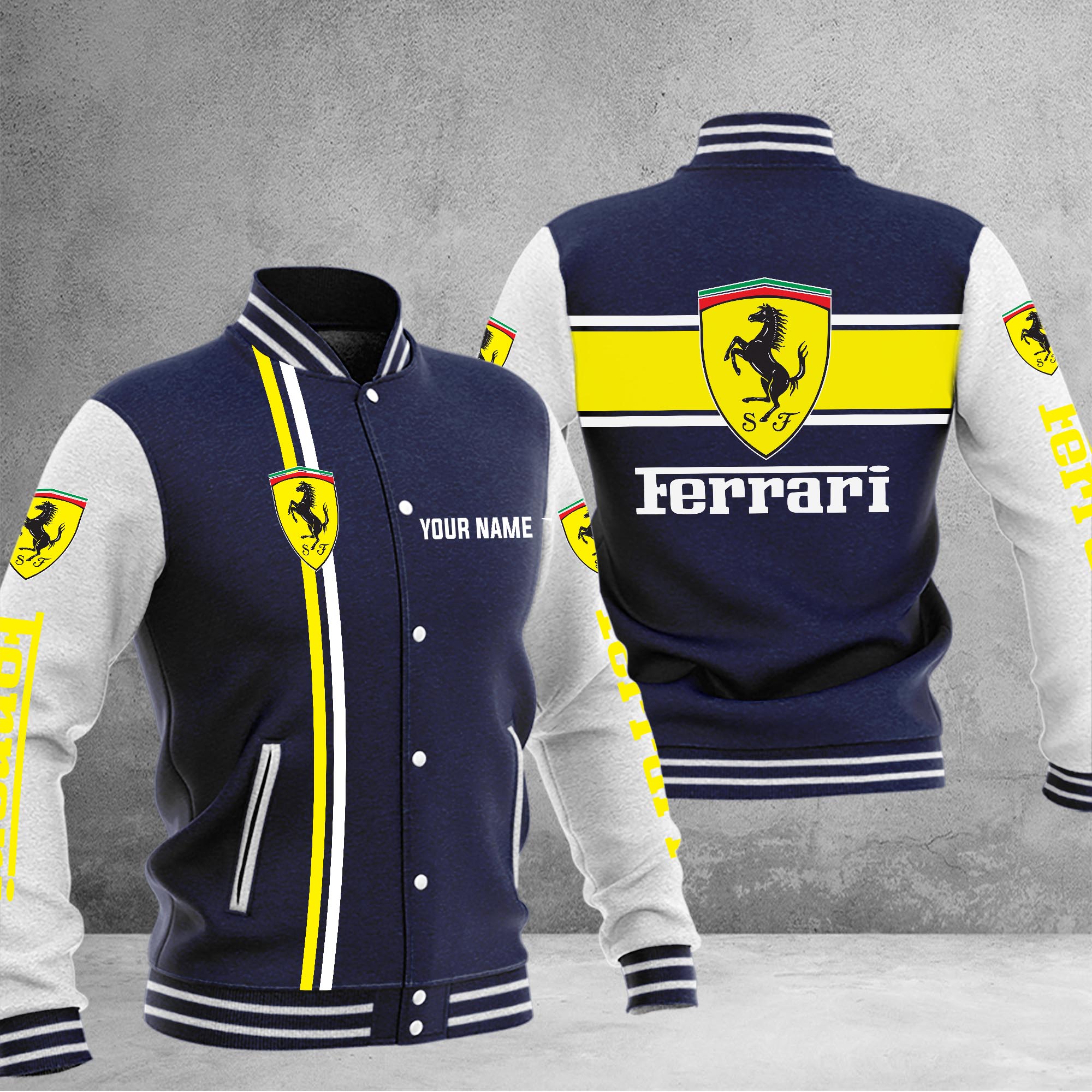 Ferrari Baseball Jacket - Famjoys Ferrari Baseball Jacket - Famjoys