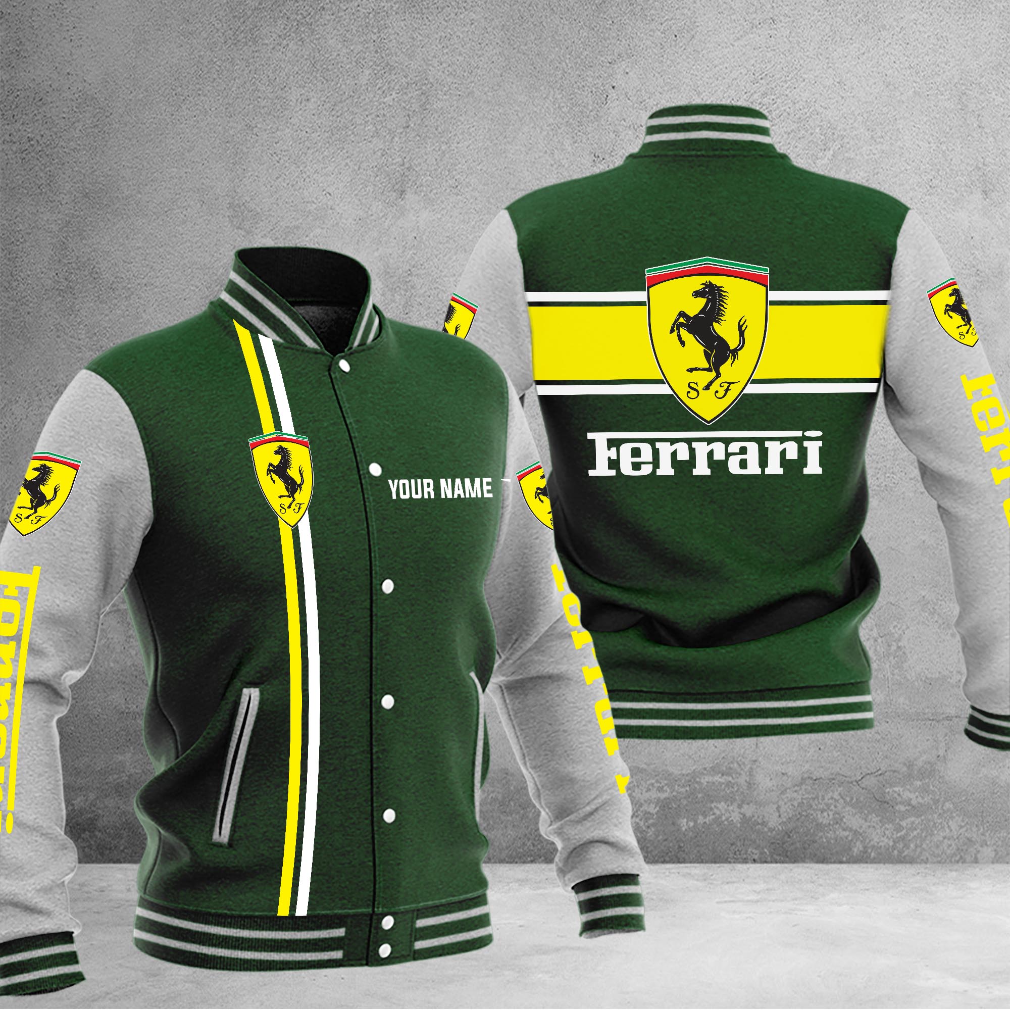 Ferrari Baseball Jacket - Famjoys Ferrari Baseball Jacket - Famjoys