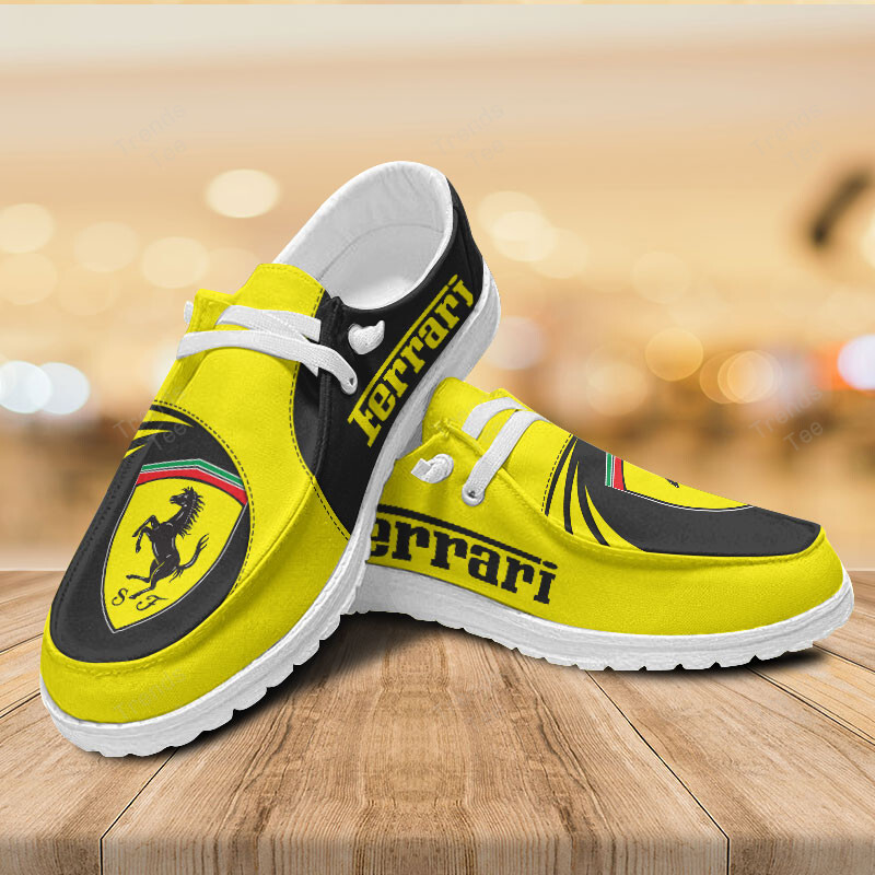 Ferrari Personalized Hey Dude Sports Shoes Custom Name Design Perfect Gift For Fans - Famjoys Ferrari Personalized Hey Dude Sports Shoes Custom Name Design Perfect Gift For Fans - Famjoys