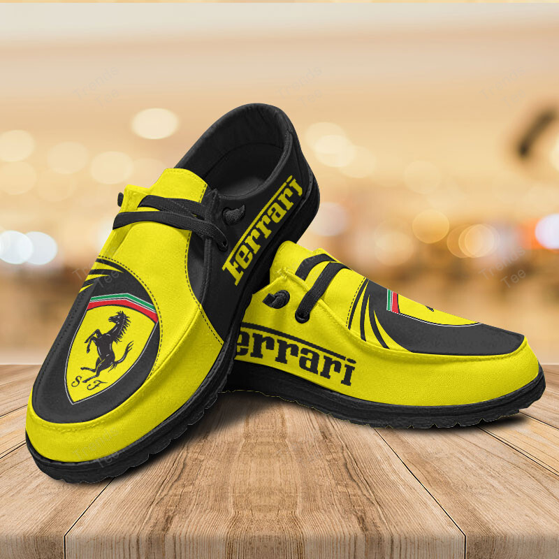 Ferrari Personalized Hey Dude Sports Shoes Custom Name Design Perfect Gift For Fans - Famjoys Ferrari Personalized Hey Dude Sports Shoes Custom Name Design Perfect Gift For Fans - Famjoys