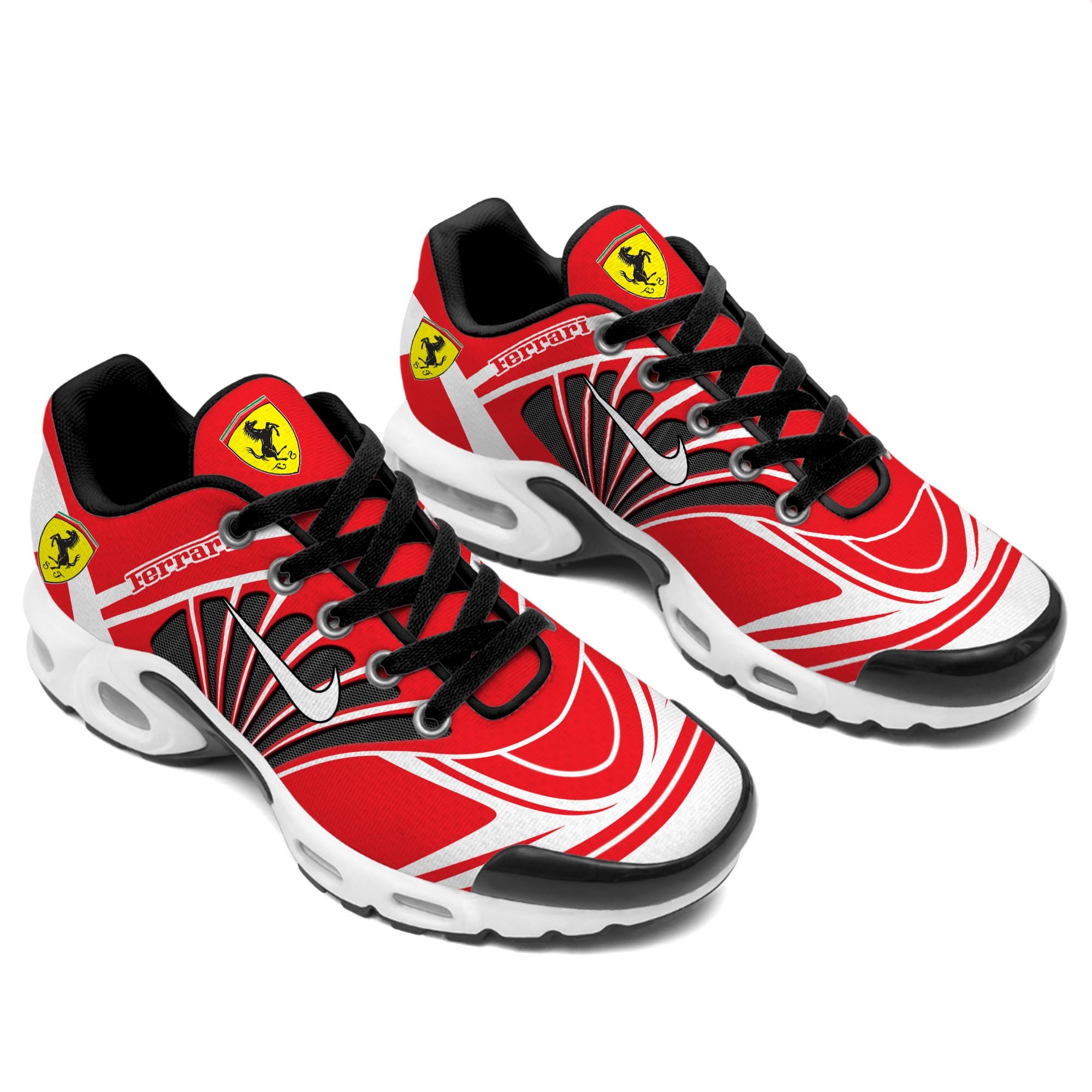 Ferrari Personalized Name Air Cushion Sports Shoes 1132 - Famjoys Ferrari Personalized Name Air Cushion Sports Shoes 1132 - Famjoys