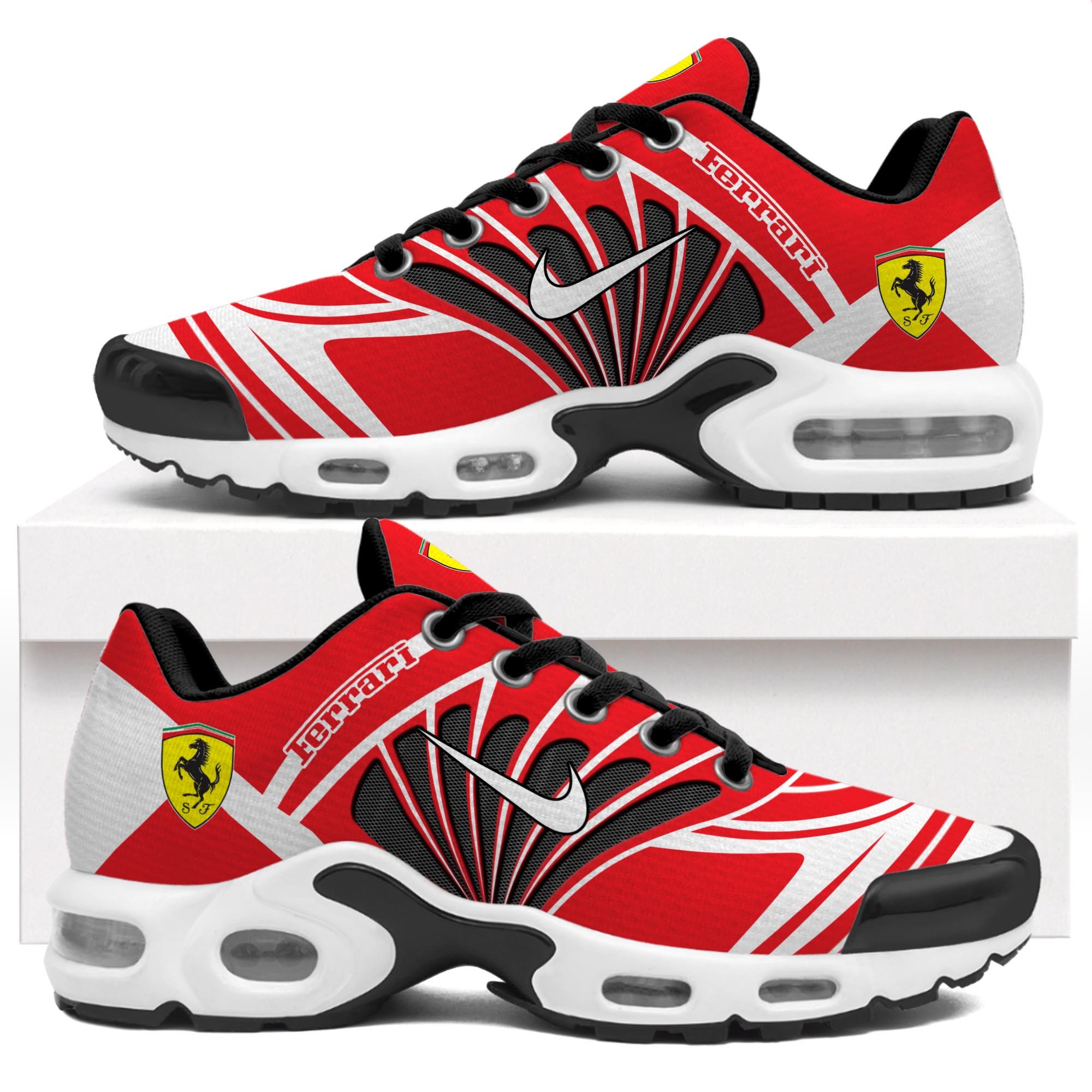 Ferrari Personalized Name Air Cushion Sports Shoes 1132 - Famjoys Ferrari Personalized Name Air Cushion Sports Shoes 1132 - Famjoys