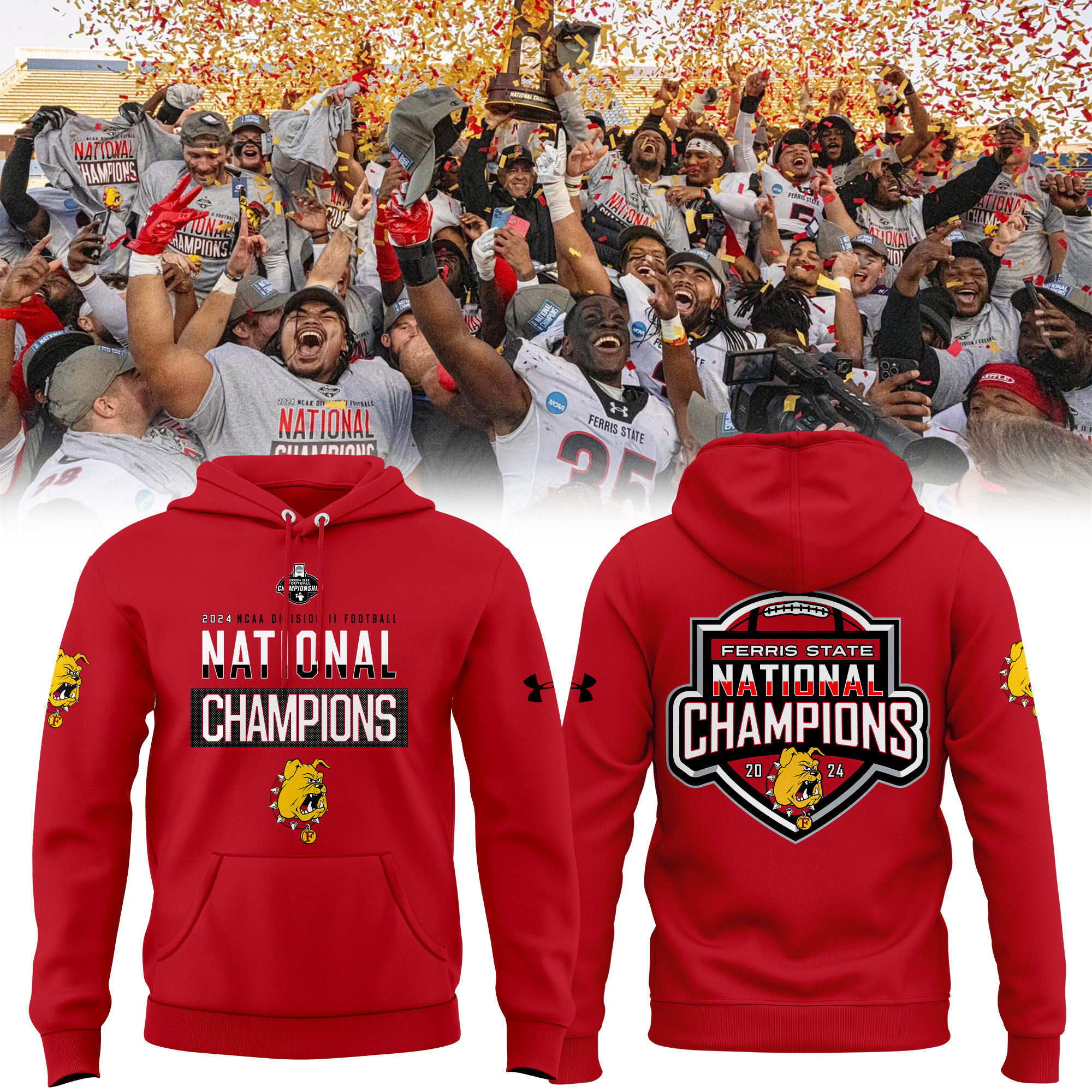 Ferris State Football Champions Hoodie - Famjoys Ferris State Football Champions Hoodie - Famjoys