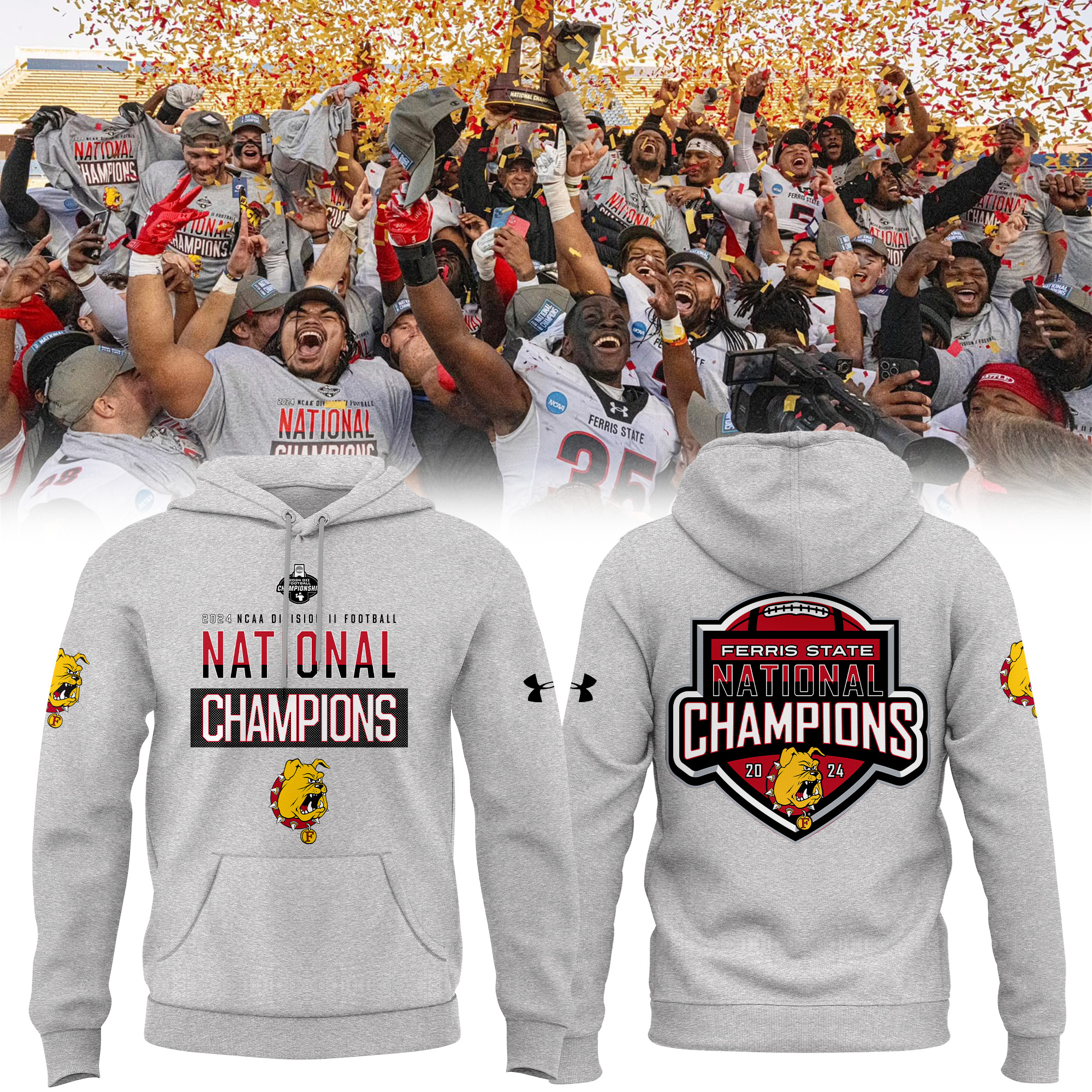 Ferris State Football Champions Hoodie - Famjoys Ferris State Football Champions Hoodie - Famjoys