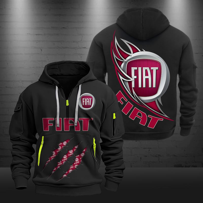 Fiat New Zip Hoodie 0439 Multicolor - Famjoys Fiat New Zip Hoodie 0439 Multicolor - Famjoys