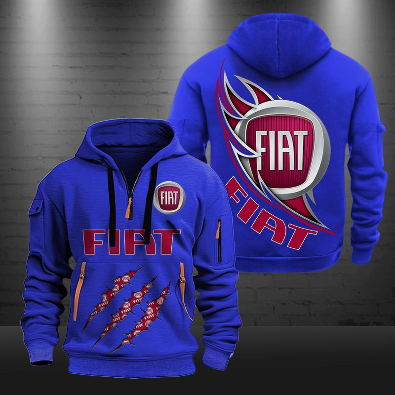 Fiat New Zip Hoodie 0439 Multicolor - Famjoys Fiat New Zip Hoodie 0439 Multicolor - Famjoys