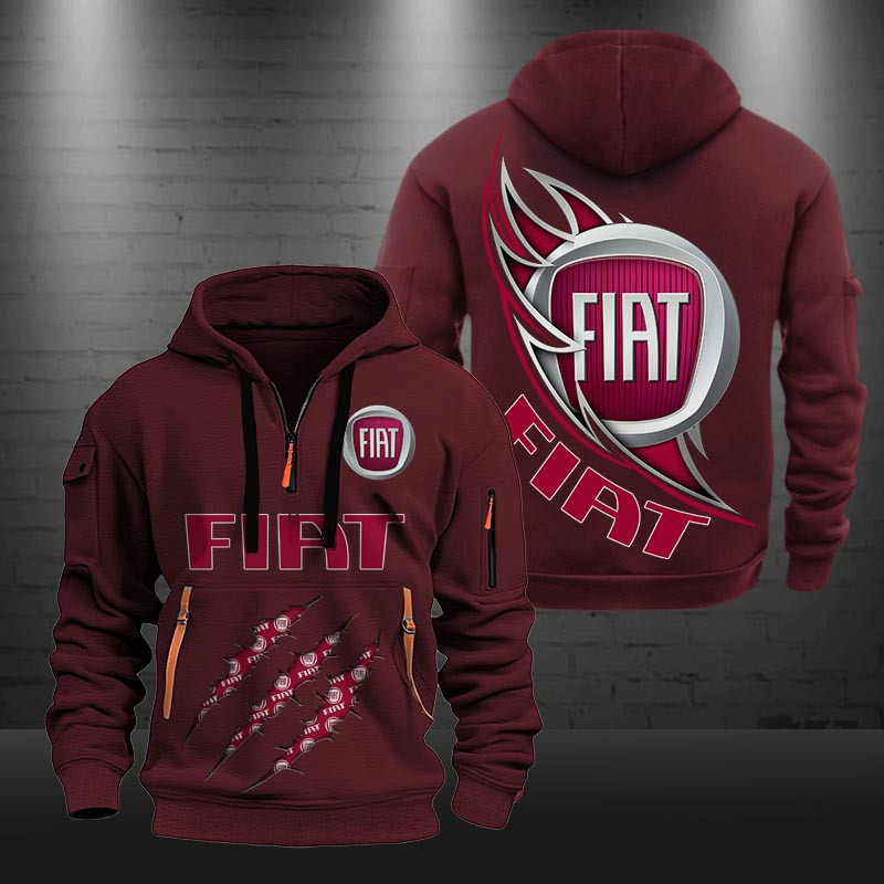 Fiat New Zip Hoodie 0439 Multicolor - Famjoys Fiat New Zip Hoodie 0439 Multicolor - Famjoys
