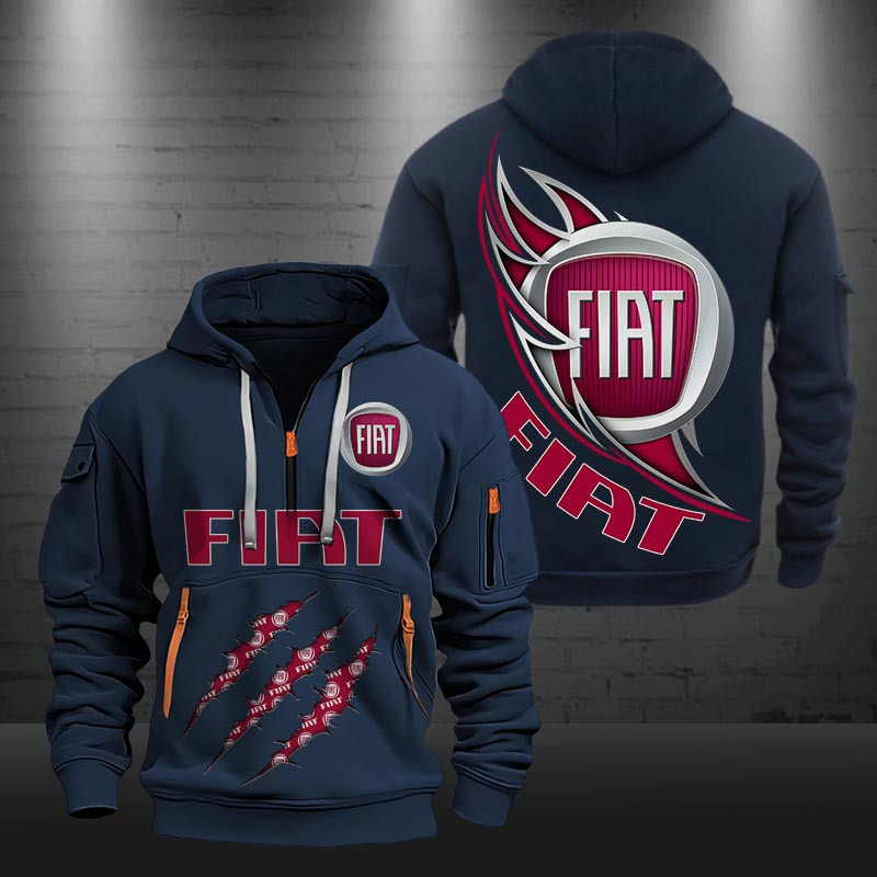 Fiat New Zip Hoodie 0439 Multicolor - Famjoys Fiat New Zip Hoodie 0439 Multicolor - Famjoys