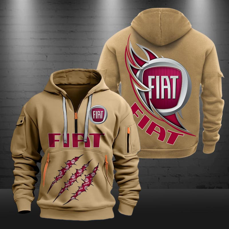 Fiat New Zip Hoodie 0439 Multicolor - Famjoys Fiat New Zip Hoodie 0439 Multicolor - Famjoys