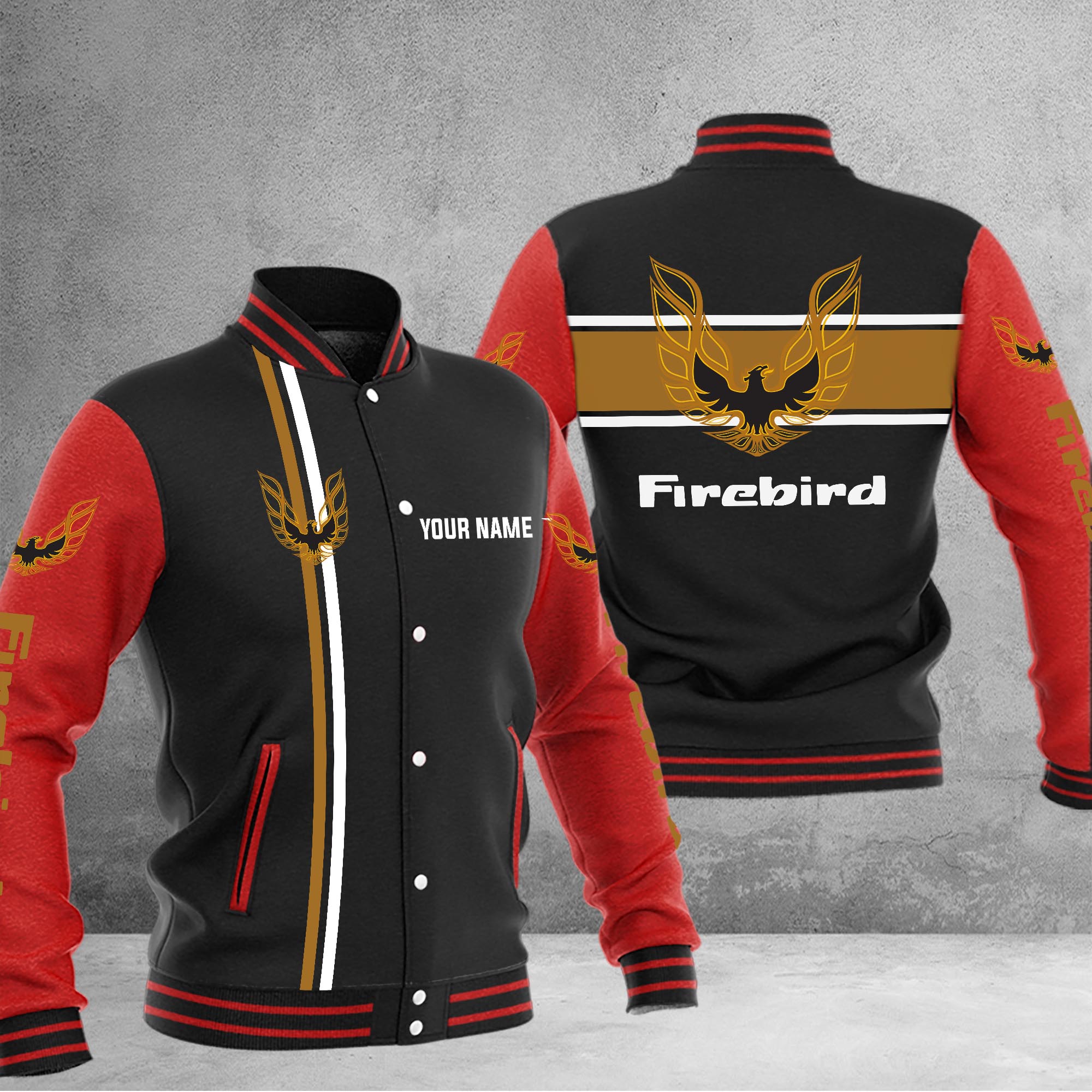 Firebird Pontiac Baseball Jacket - Famjoys Firebird Pontiac Baseball Jacket - Famjoys