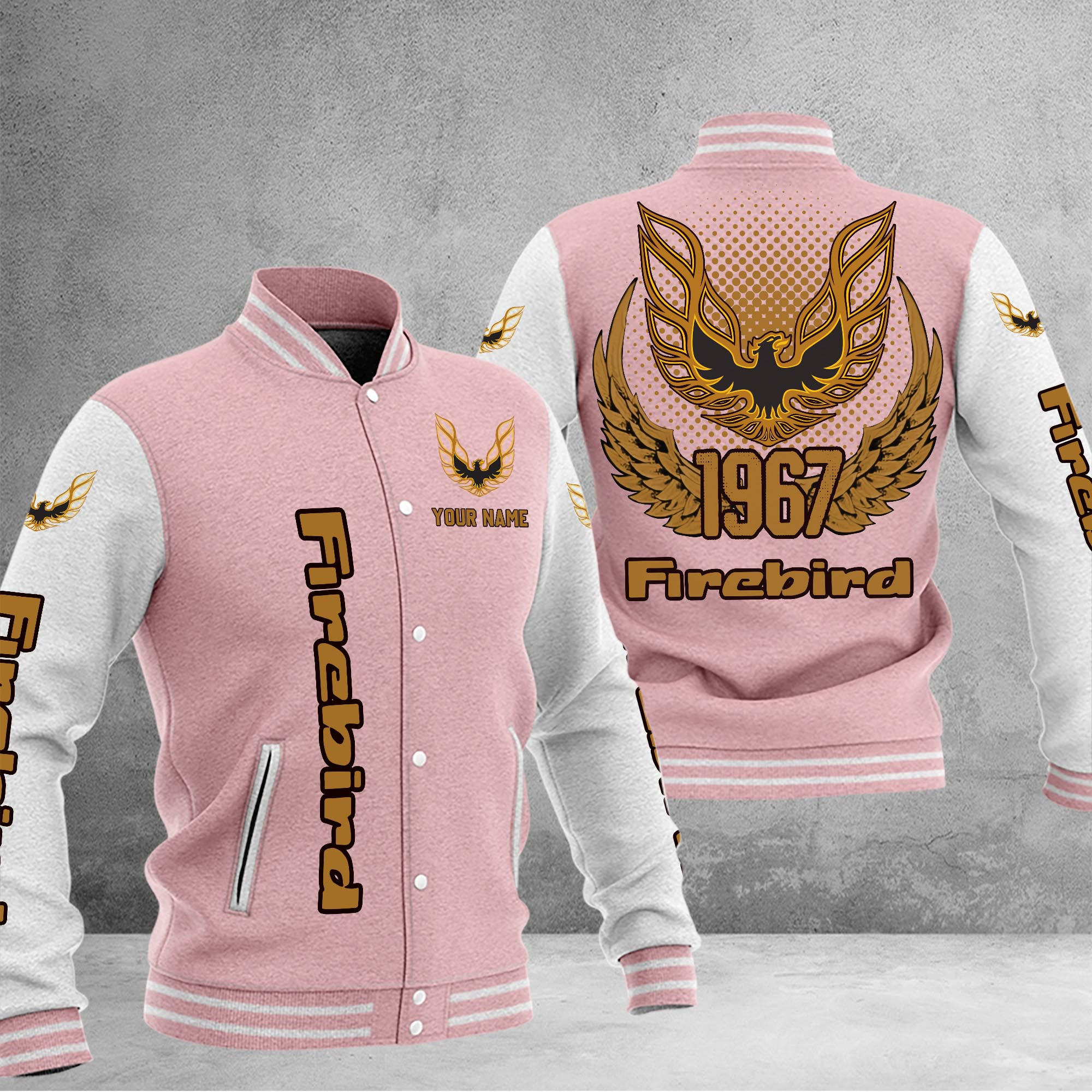 Firebird Pontiac DMHJ1039 Baseball Jacket Multicolor - Famjoys Firebird Pontiac DMHJ1039 Baseball Jacket Multicolor - Famjoys