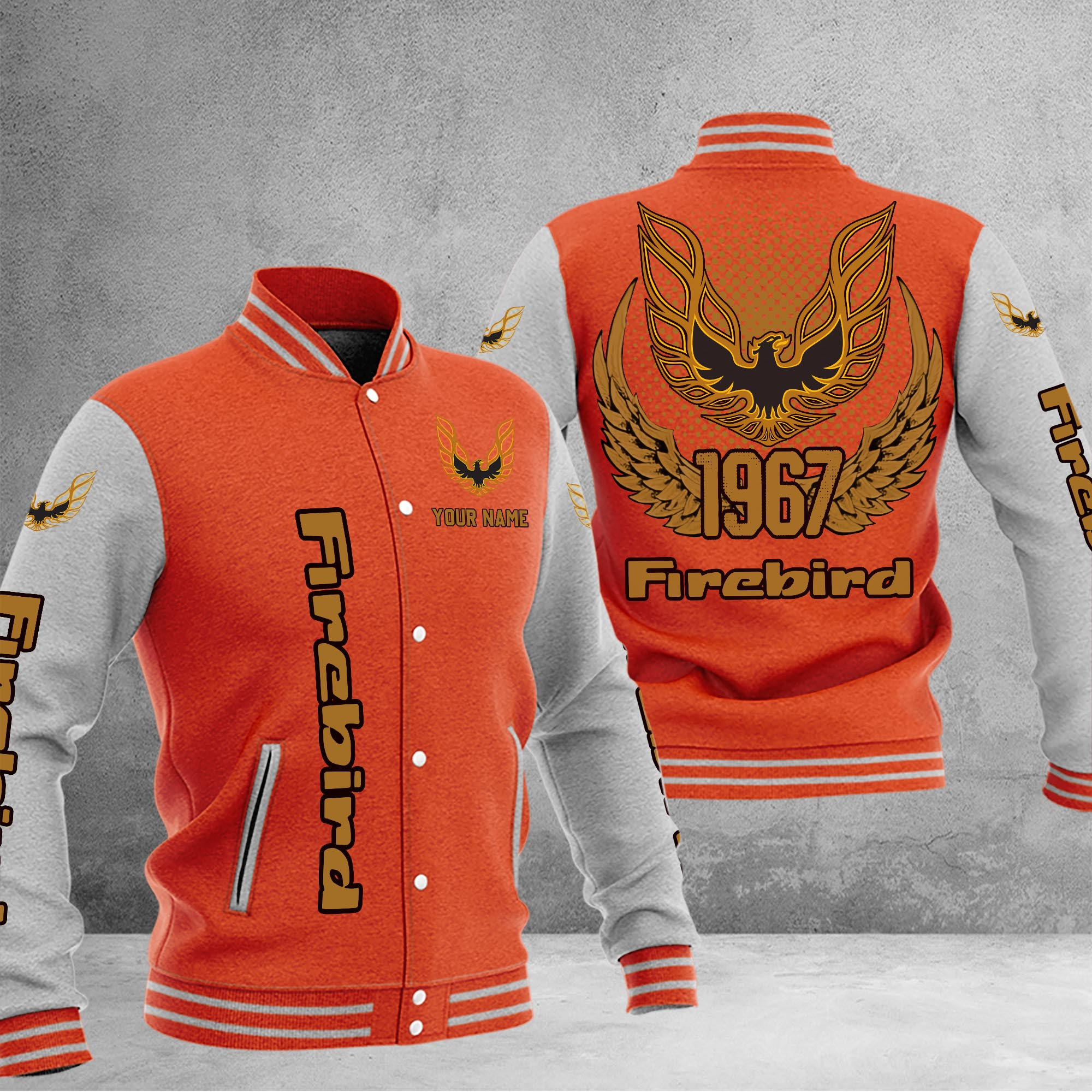 Firebird Pontiac DMHJ1039 Baseball Jacket Multicolor - Famjoys Firebird Pontiac DMHJ1039 Baseball Jacket Multicolor - Famjoys