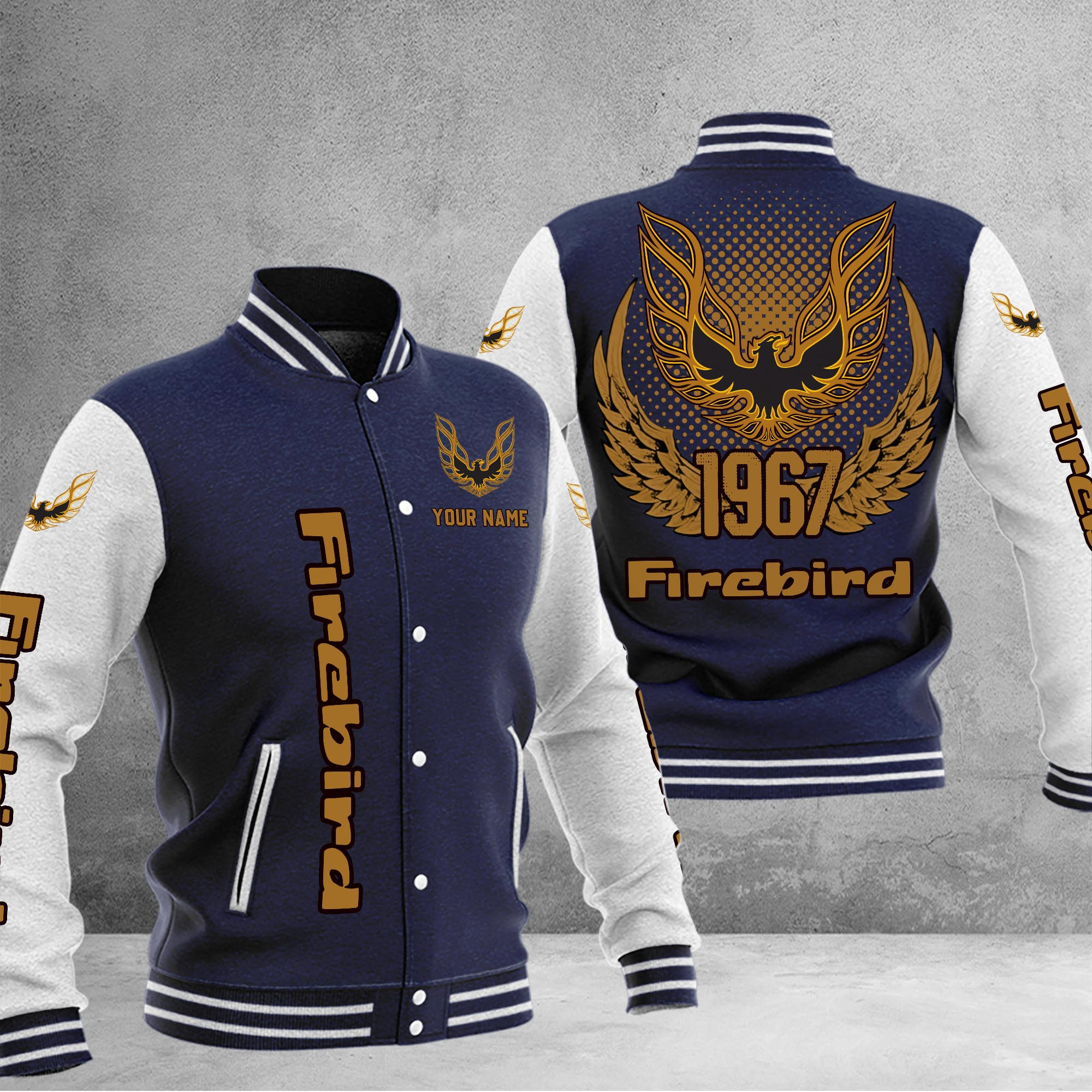 Firebird Pontiac DMHJ1039 Baseball Jacket Multicolor - Famjoys Firebird Pontiac DMHJ1039 Baseball Jacket Multicolor - Famjoys